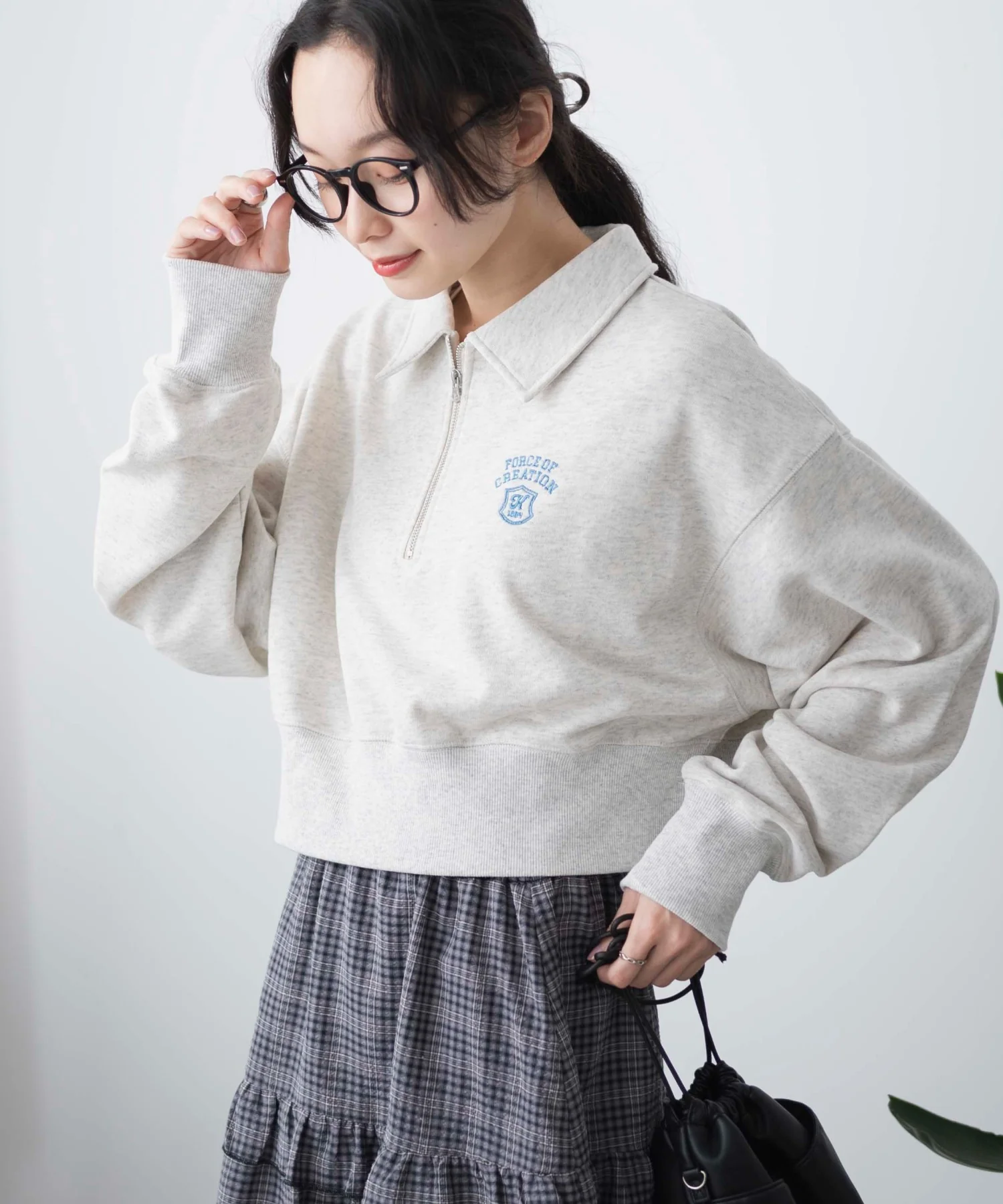 ハーフZIP襟付きショートスウェット - Image 14