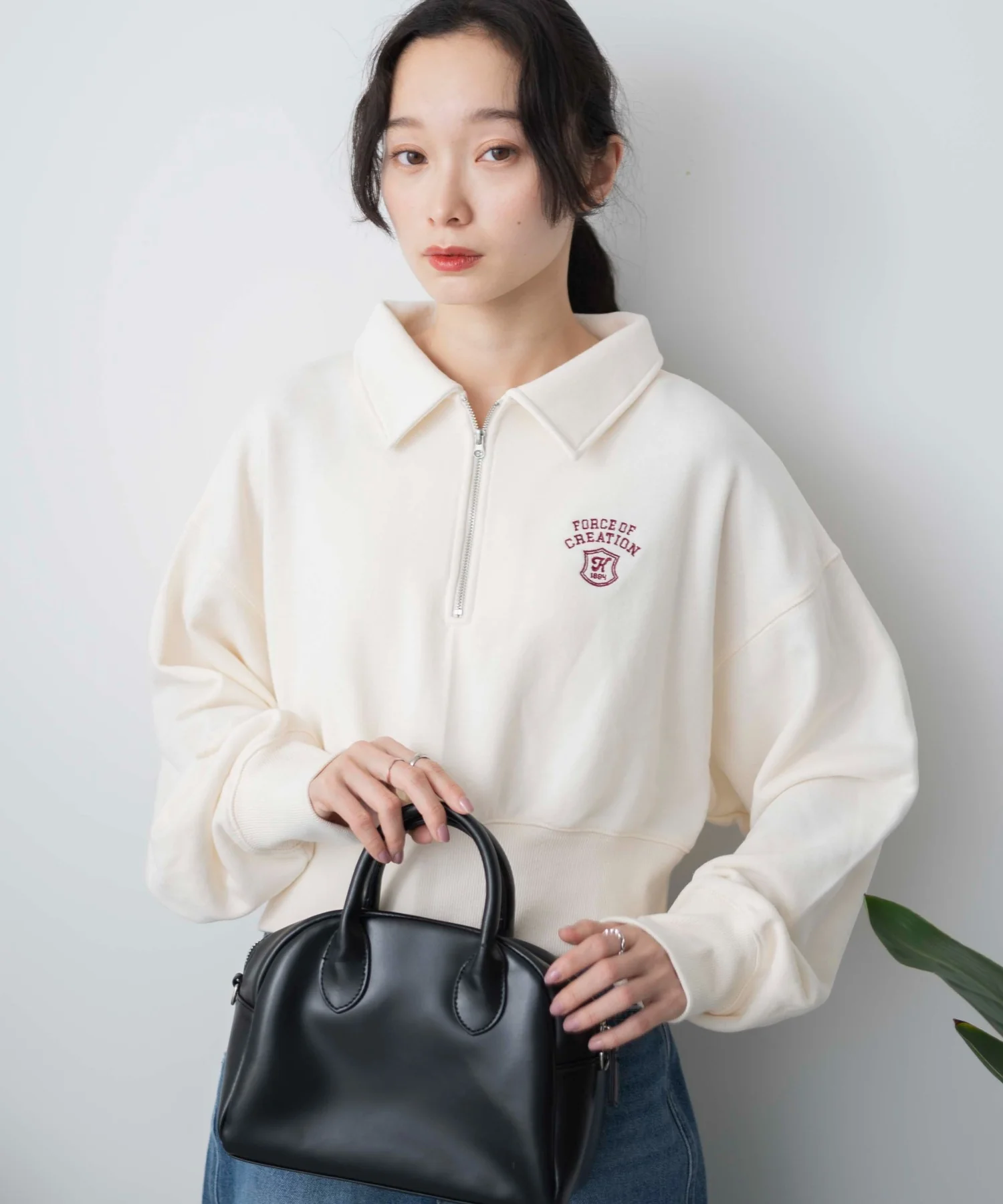ハーフZIP襟付きショートスウェット - Image 17