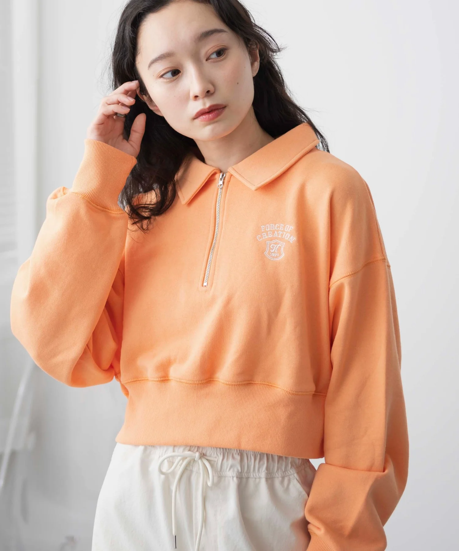 ハーフZIP襟付きショートスウェット - Image 21