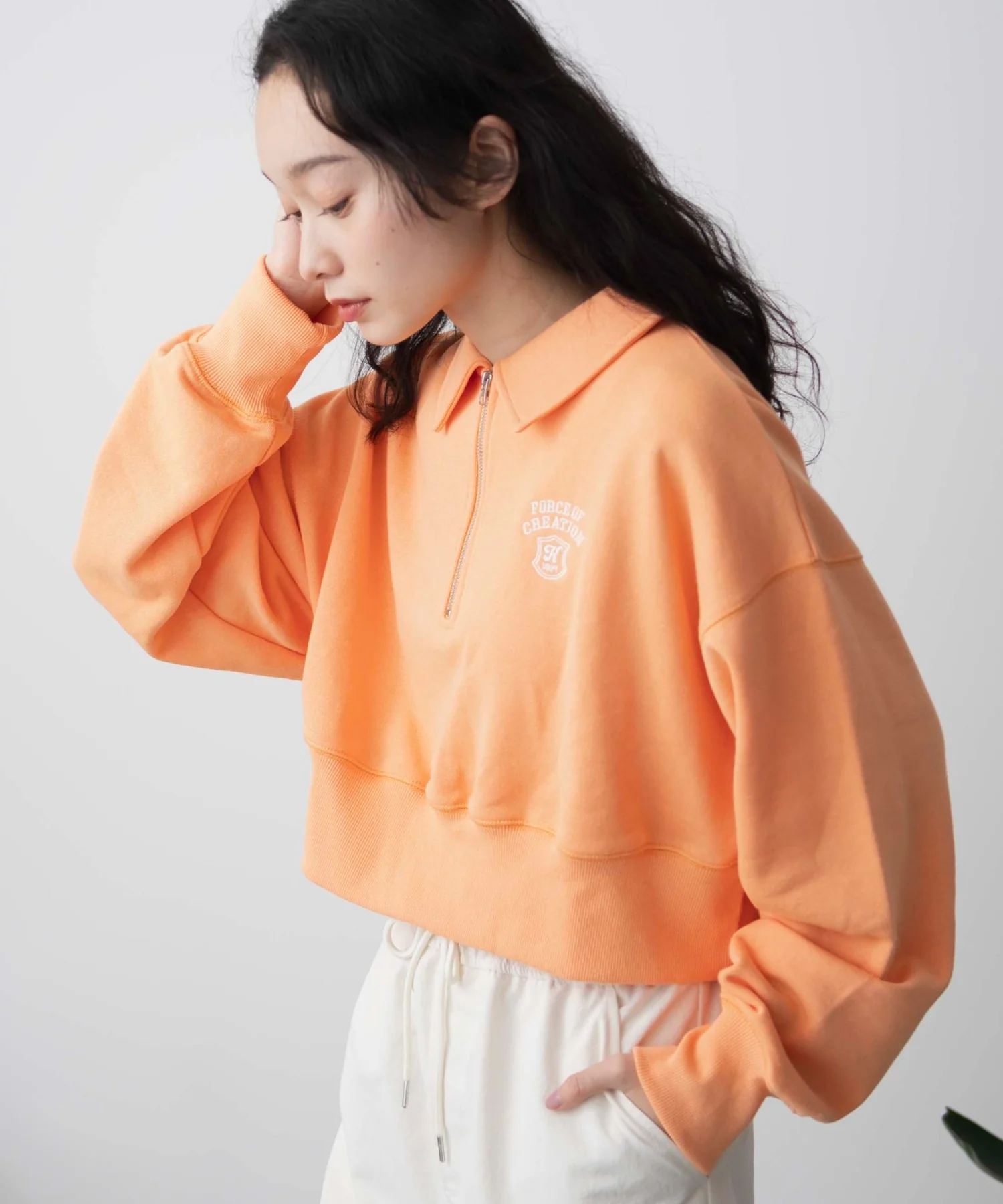 ハーフZIP襟付きショートスウェット - Image 22