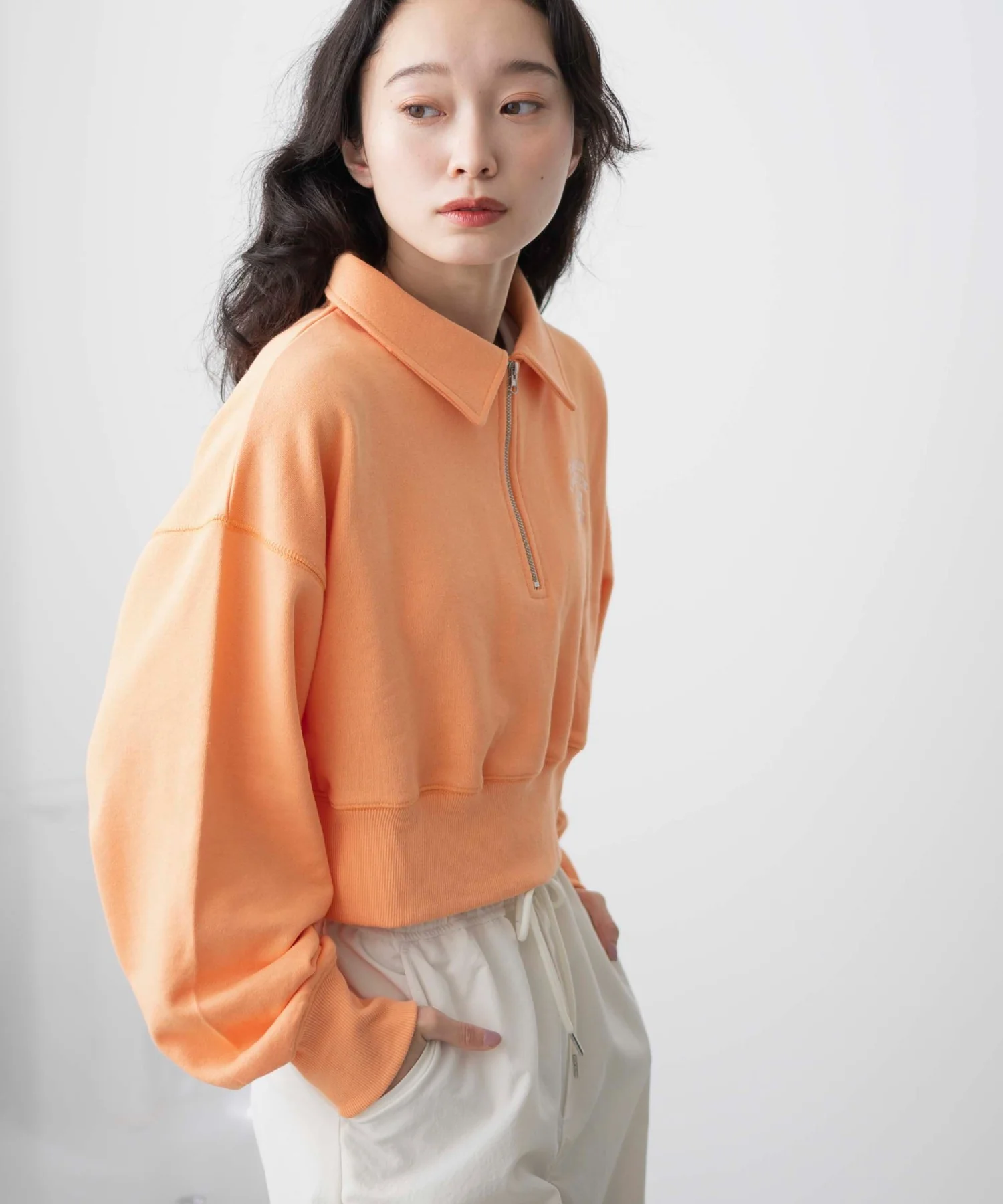 ハーフZIP襟付きショートスウェット - Image 23