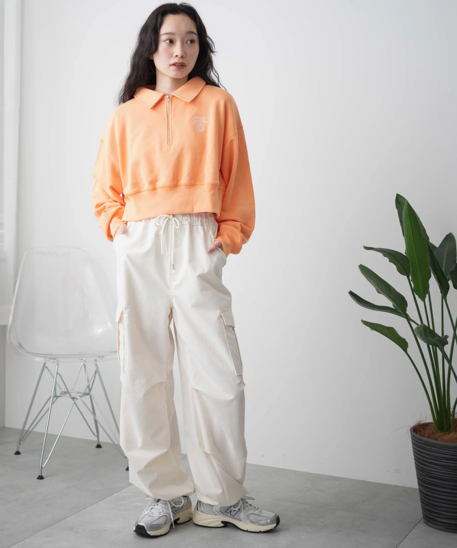 ハーフZIP襟付きショートスウェット - Image 24