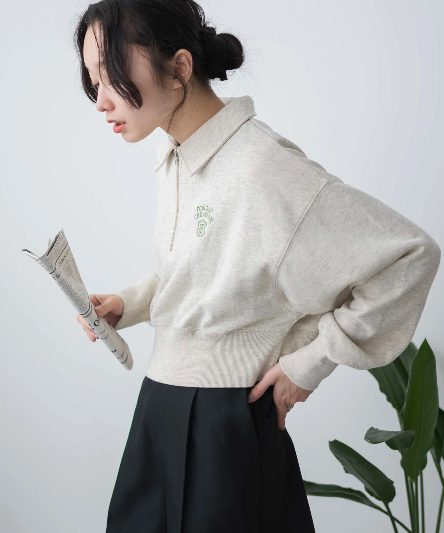 ハーフZIP襟付きショートスウェット - Image 26
