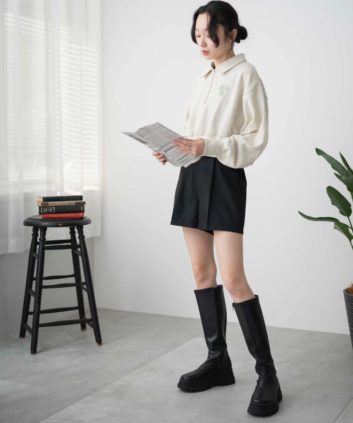 ハーフZIP襟付きショートスウェット - Image 28