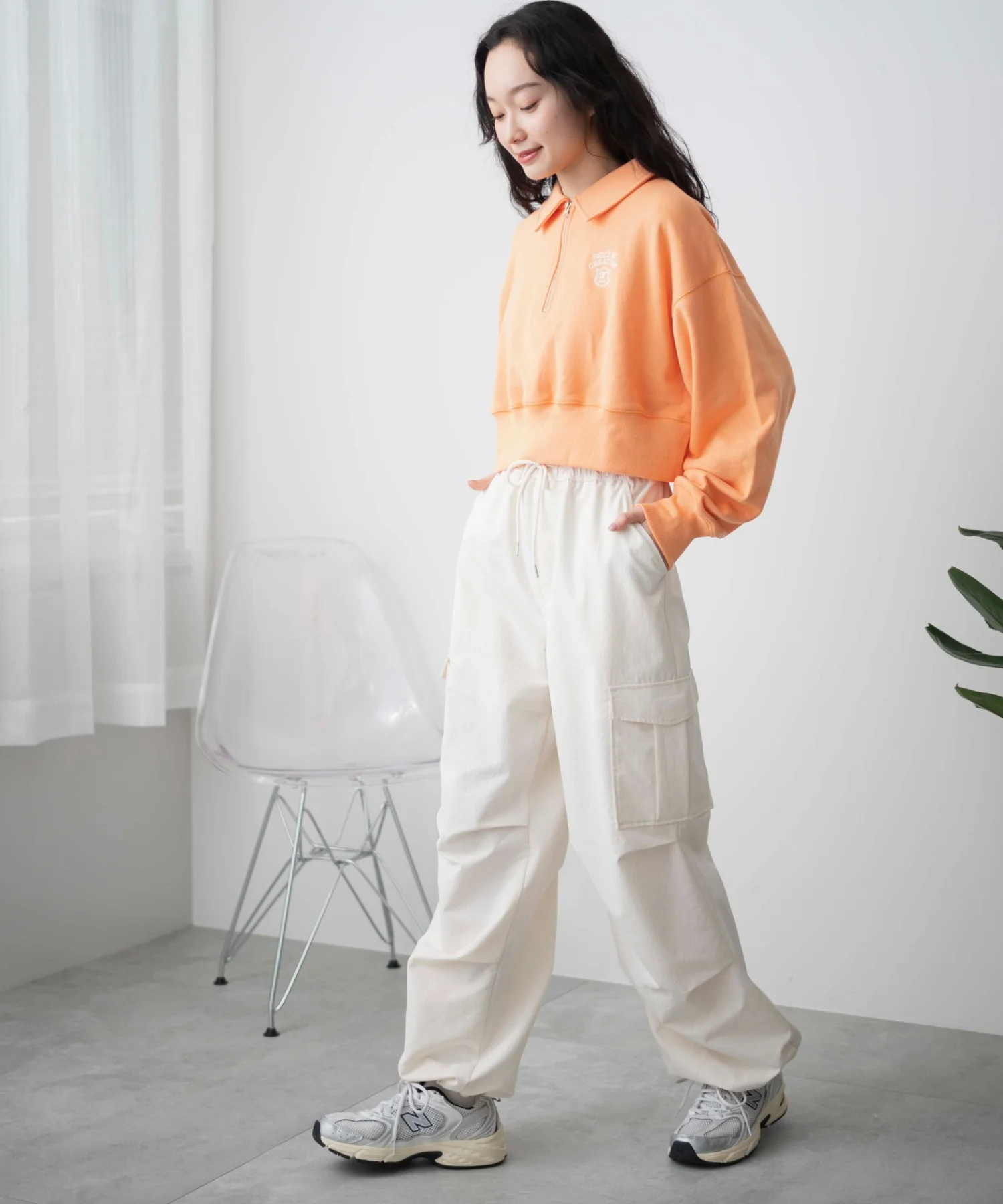 ハーフZIP襟付きショートスウェット - Image 7