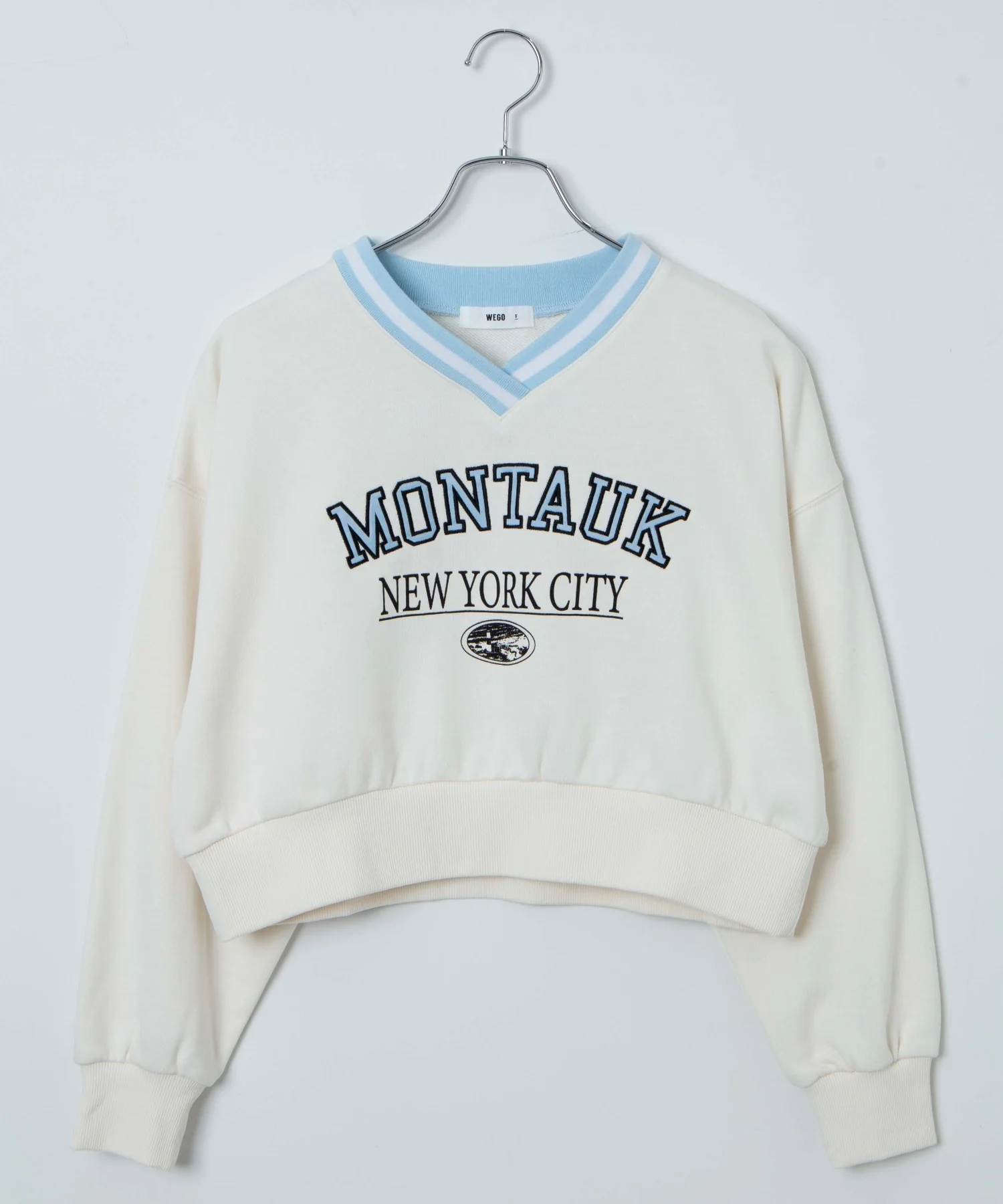 Vネックラインリブショートスウェット - Image 27