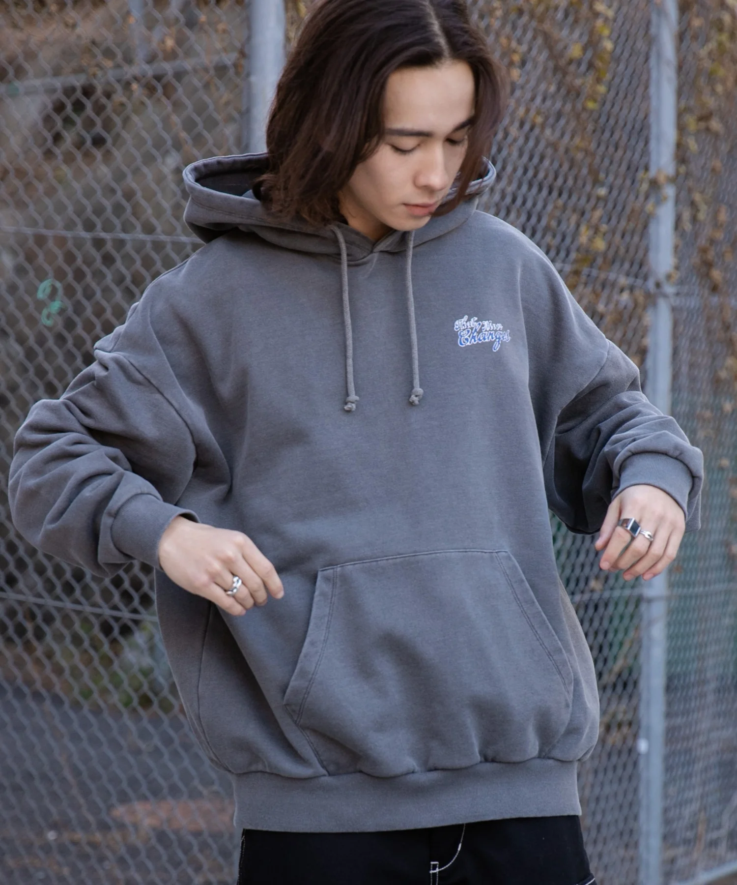ピグメントグラフィックプルパーカー - Image 32