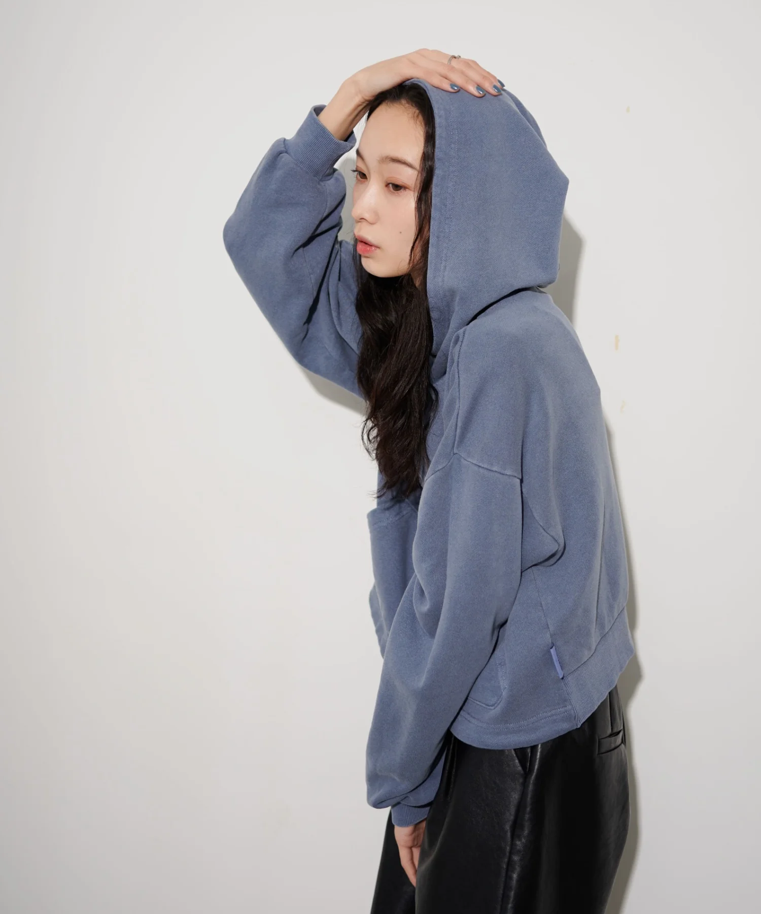 SHORT HIGHNECK ZIP HOODIE - Image 8