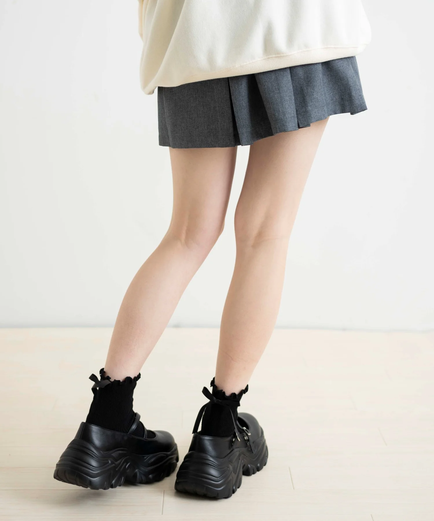 バックリボンクルーソックス(23-25cm) - Image 6