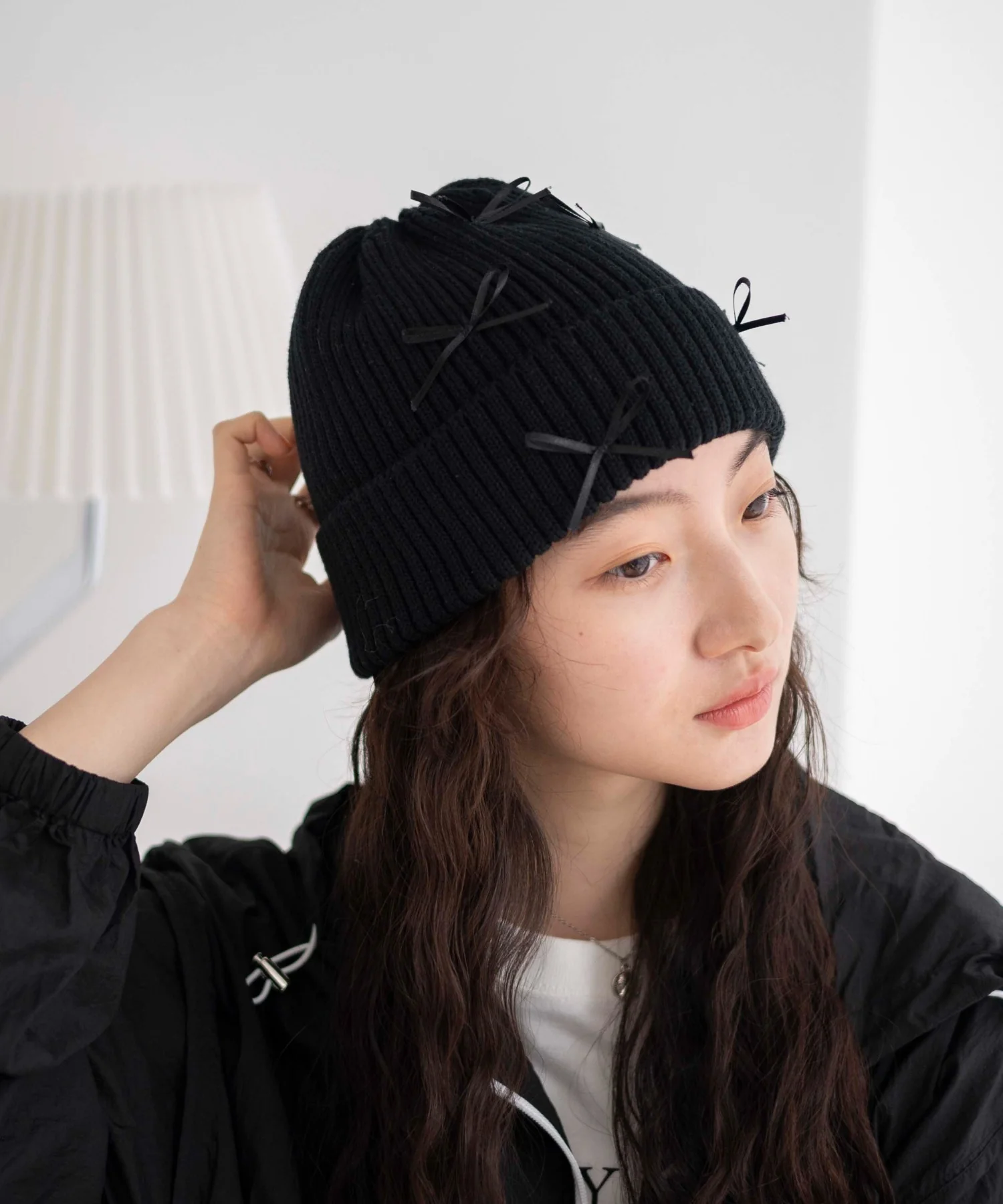 ribbon　knit　cap - Image 3