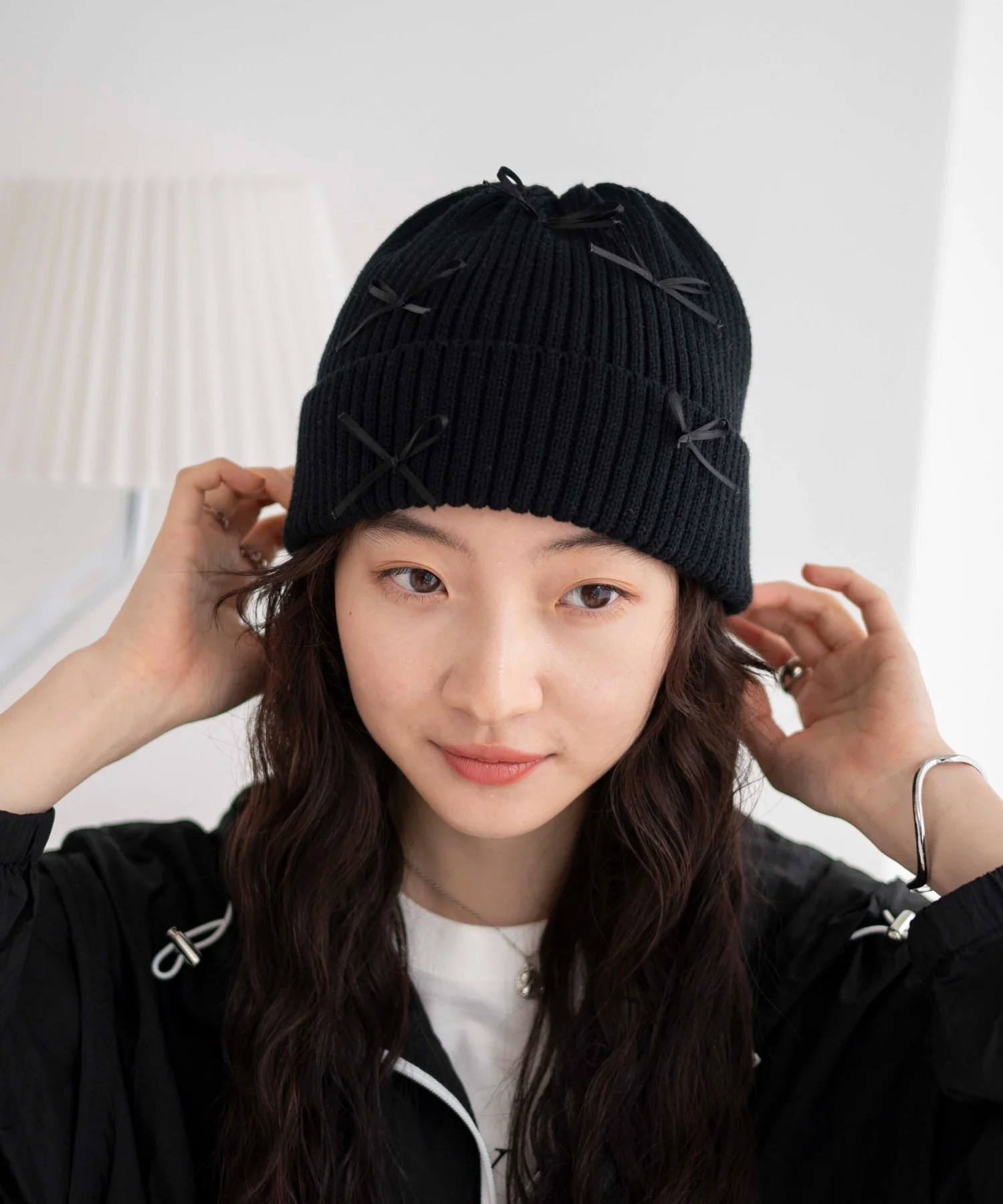 ribbon　knit　cap - Image 8