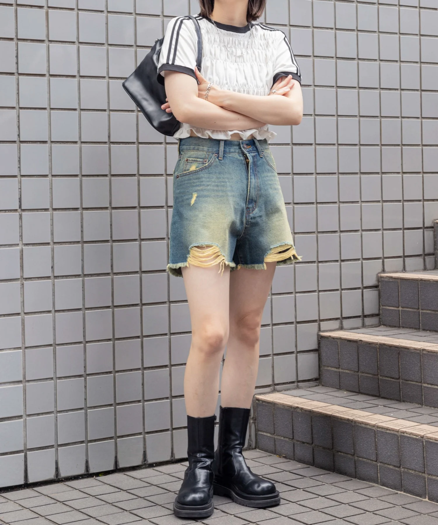 ダメージデニムショートパンツ - Image 6