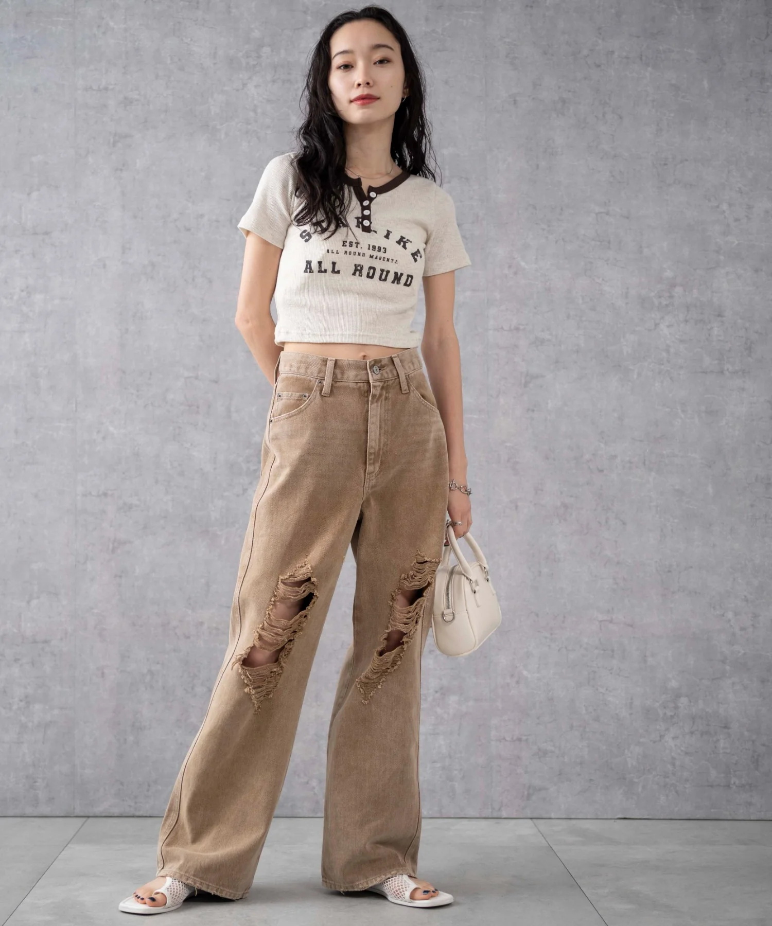ヴィンテージウォッシュダメージデニムパンツ - Image 10