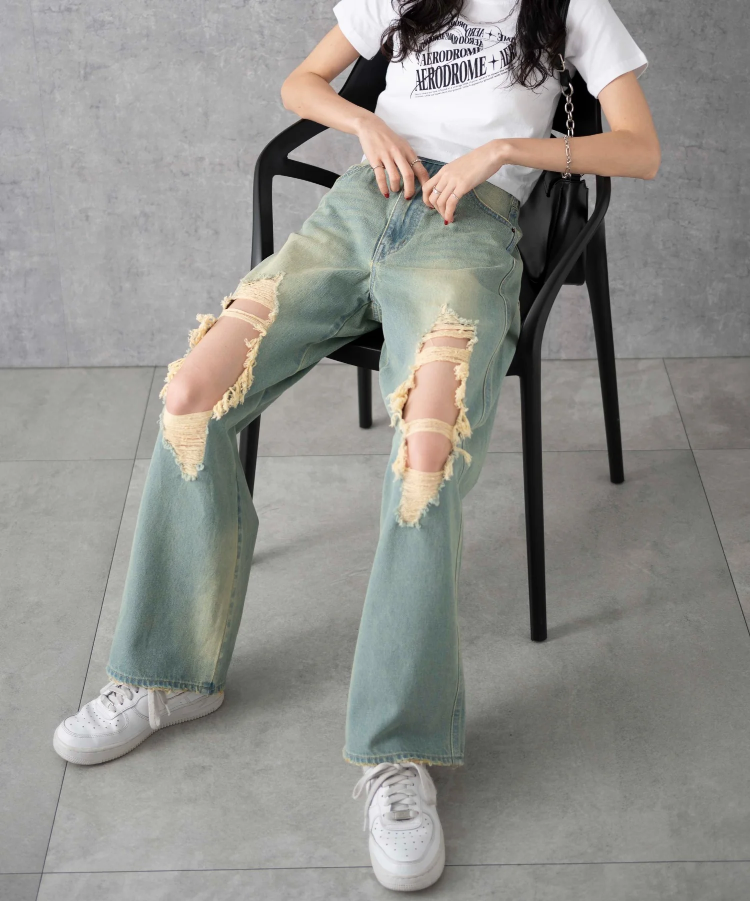 ヴィンテージウォッシュダメージデニムパンツ - Image 14