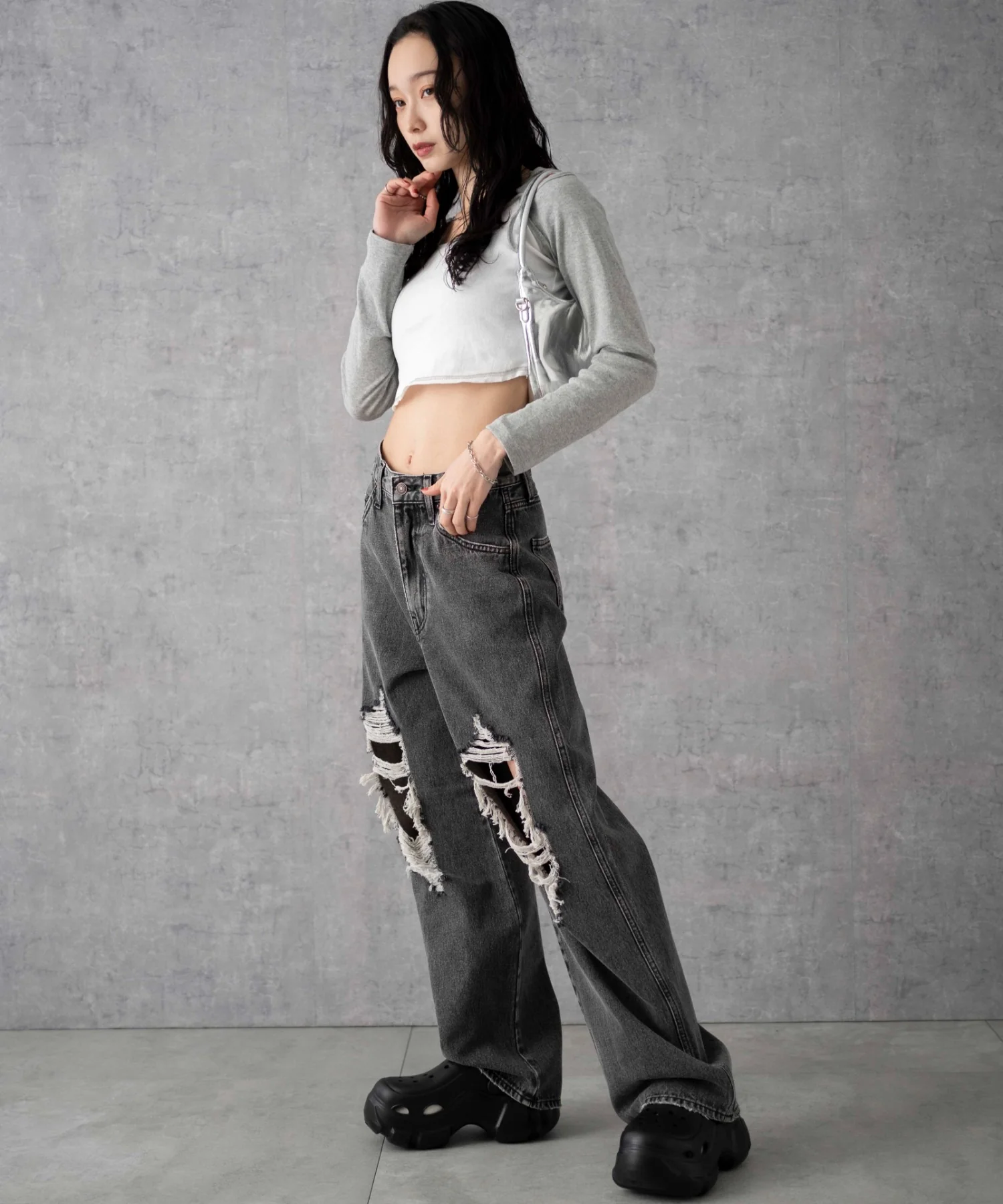 ヴィンテージウォッシュダメージデニムパンツ - Image 28