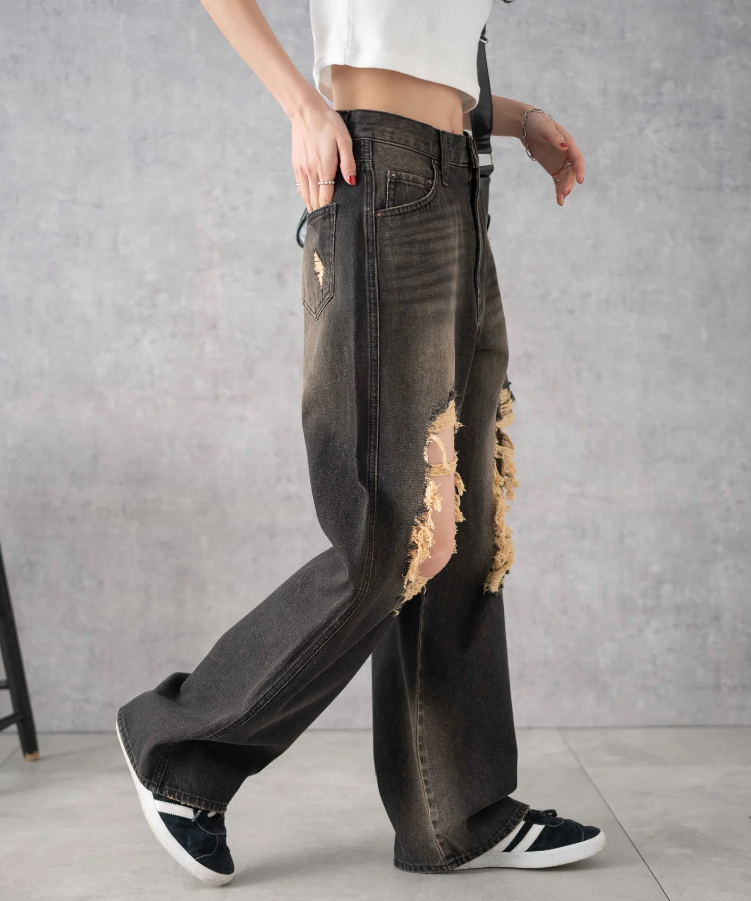 ヴィンテージウォッシュダメージデニムパンツ - Image 31