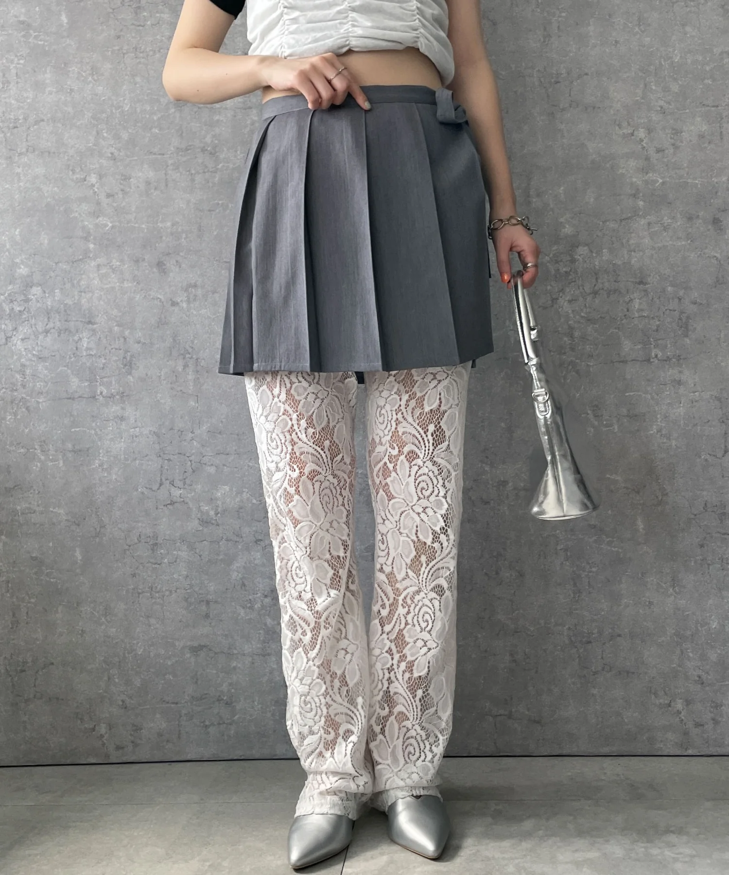 プリーツラップスカート付きショートPT - Image 10