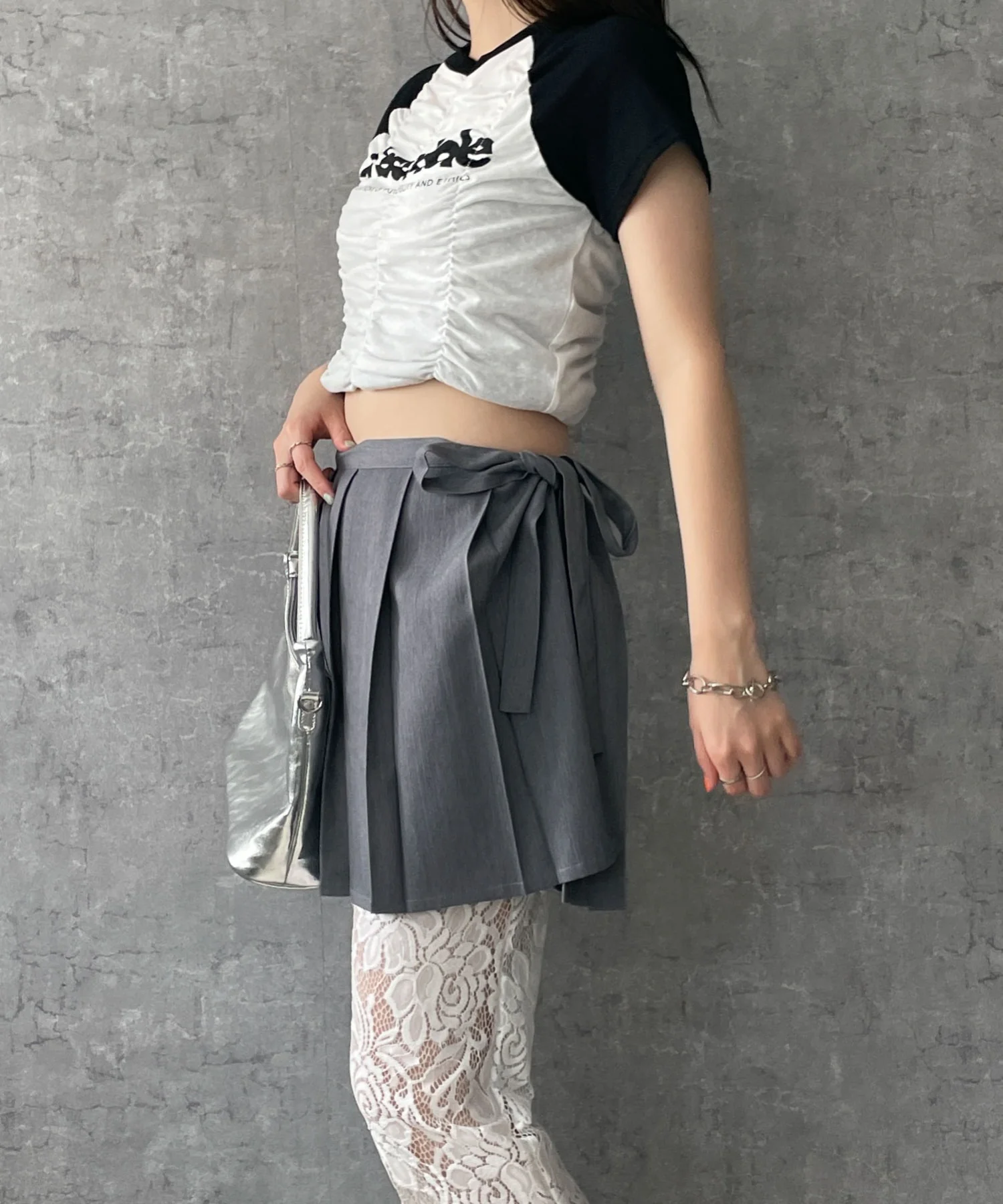 プリーツラップスカート付きショートPT - Image 5