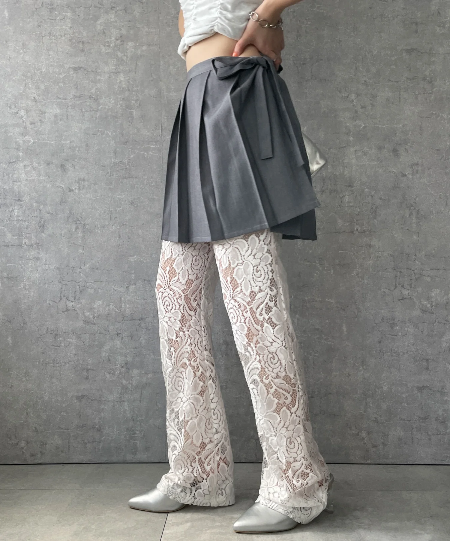 プリーツラップスカート付きショートPT - Image 7