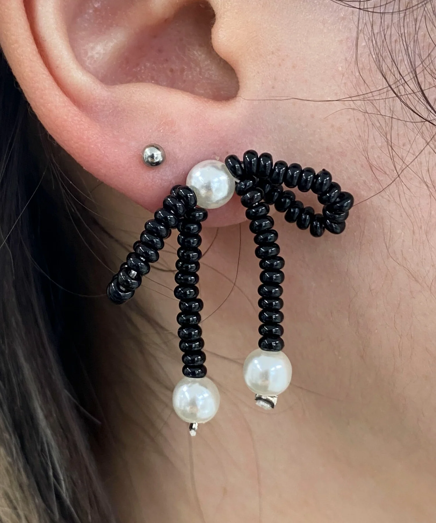 Lビーズリボンピアス - Image 8