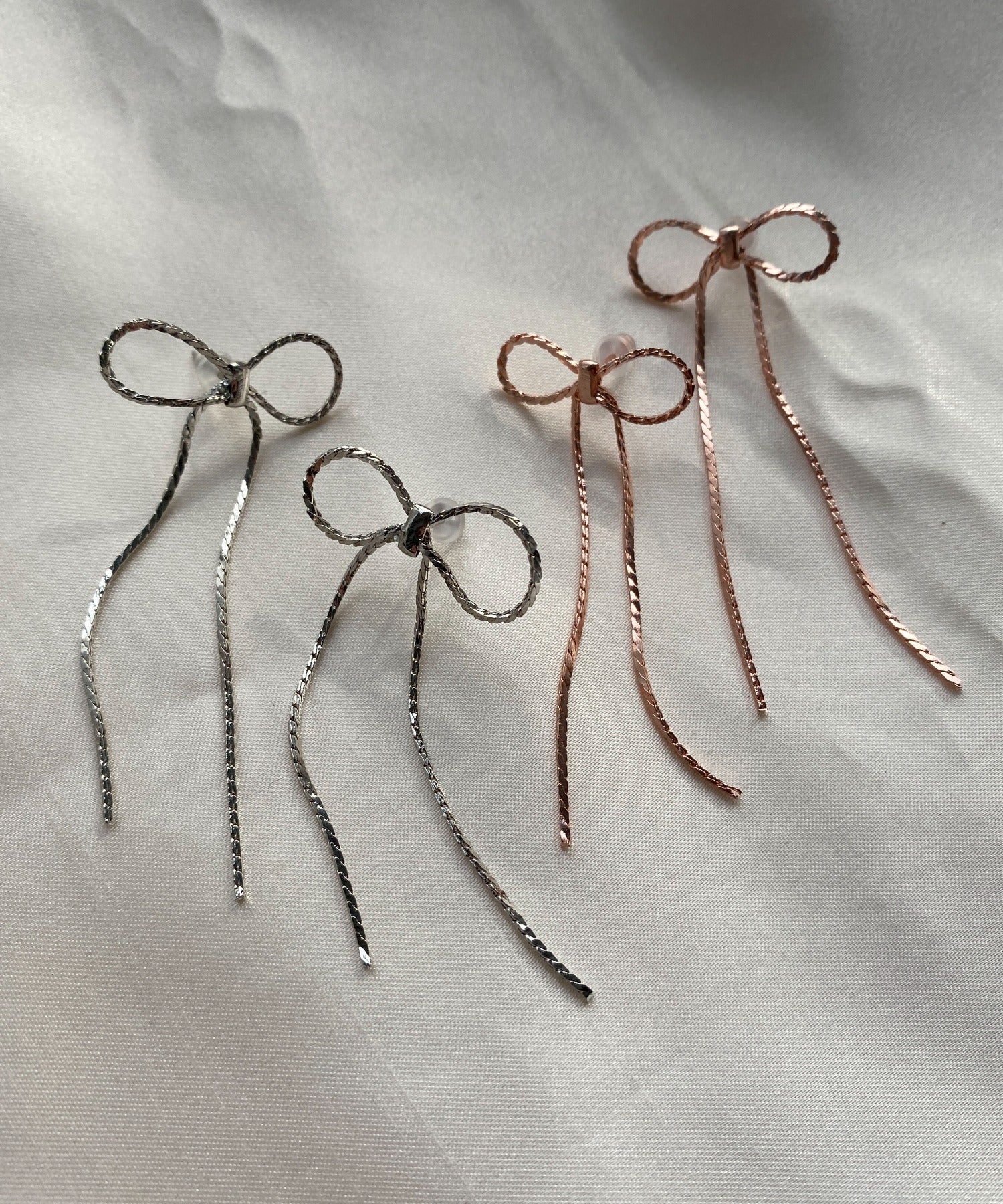 Lチェーンリボンピアス - Image 6