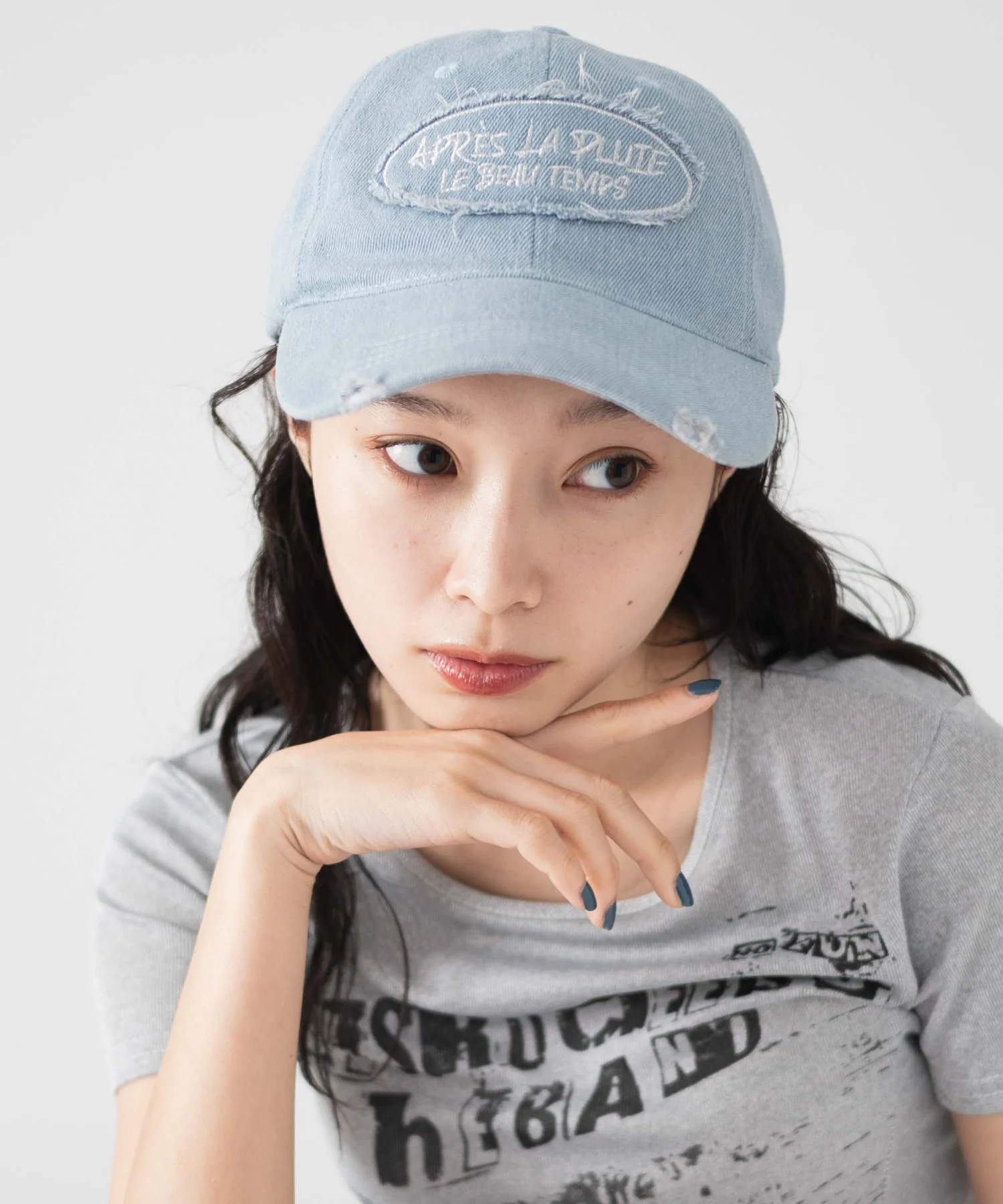 サークルフリンジロゴデニムキャップ - Image 3
