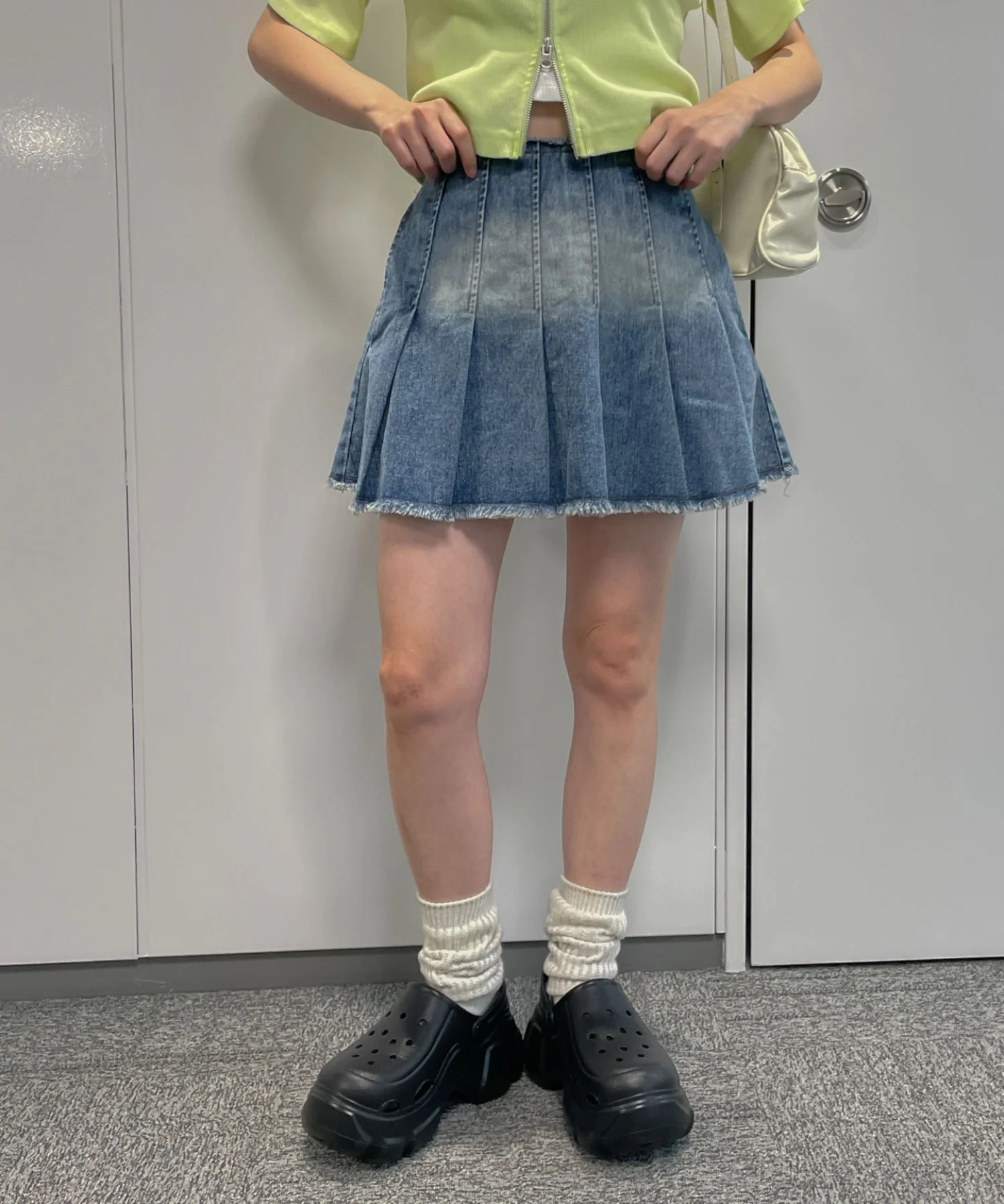 ヴィンテージウォッシュデニムプリーツスカパン - Image 15