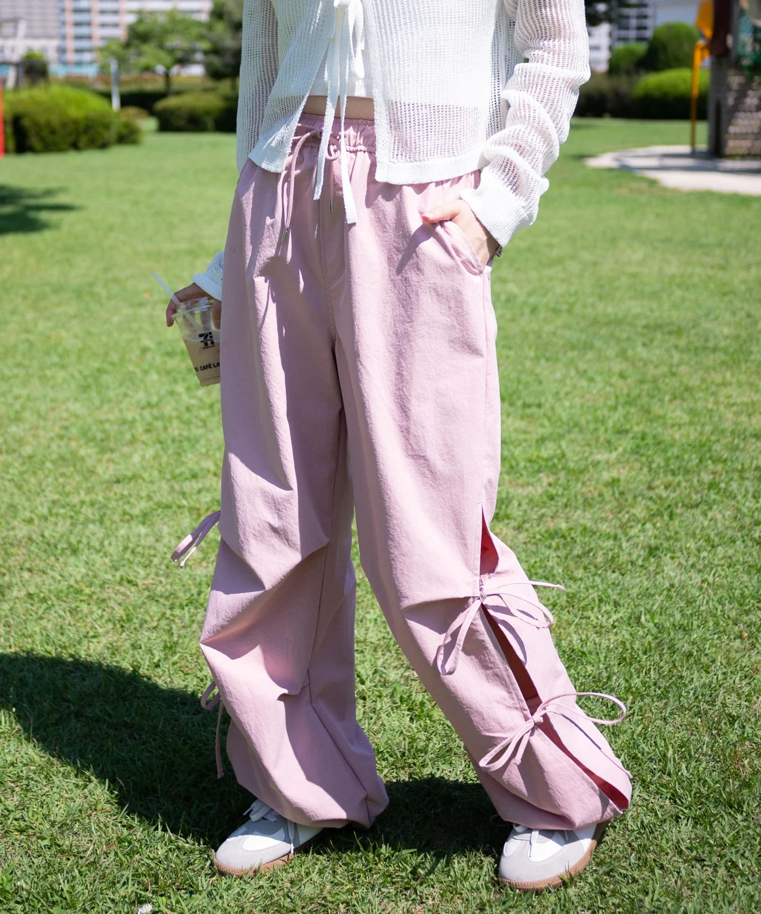 サイドリボンパラシュートパンツ - Image 2