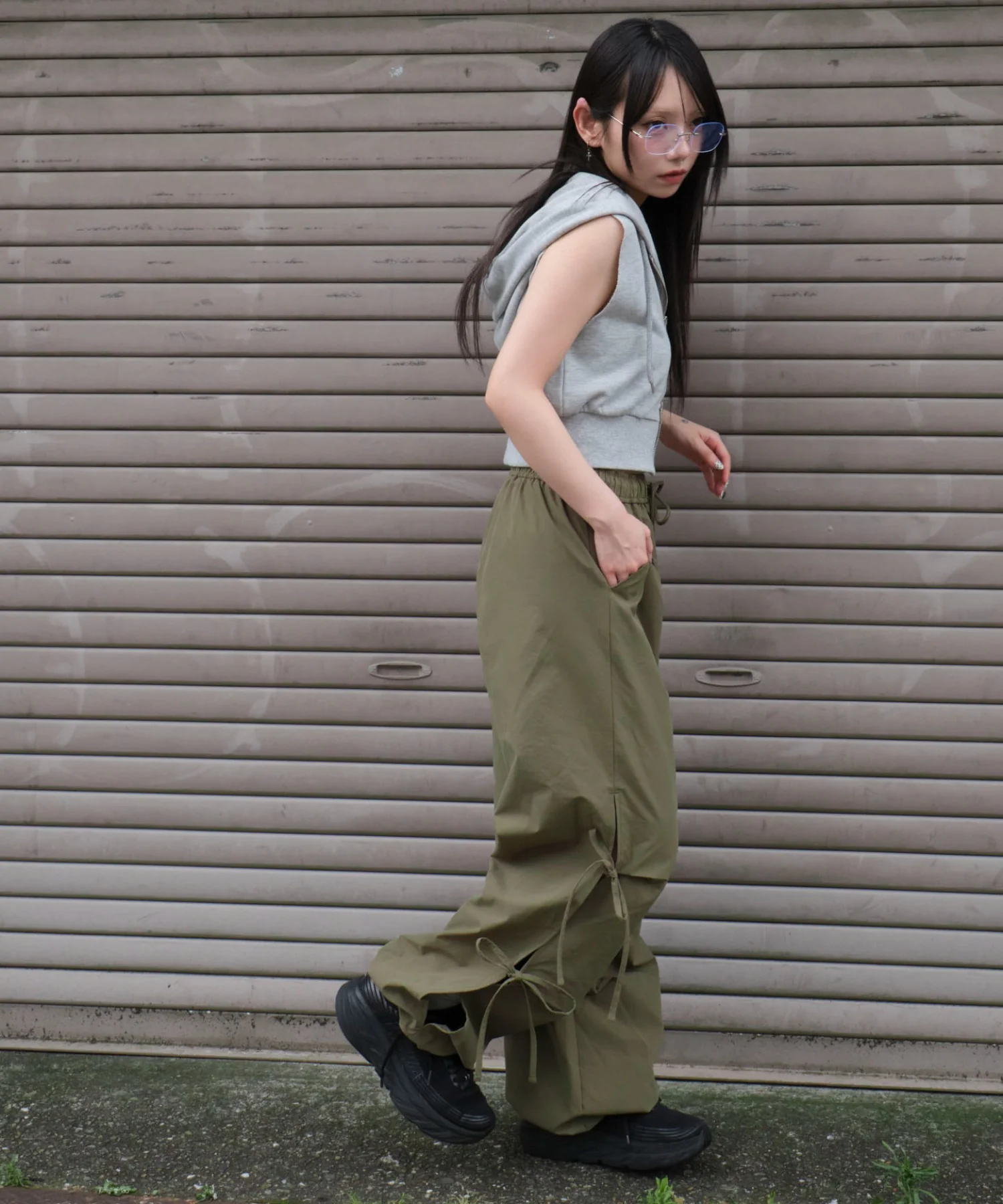 サイドリボンパラシュートパンツ - Image 27