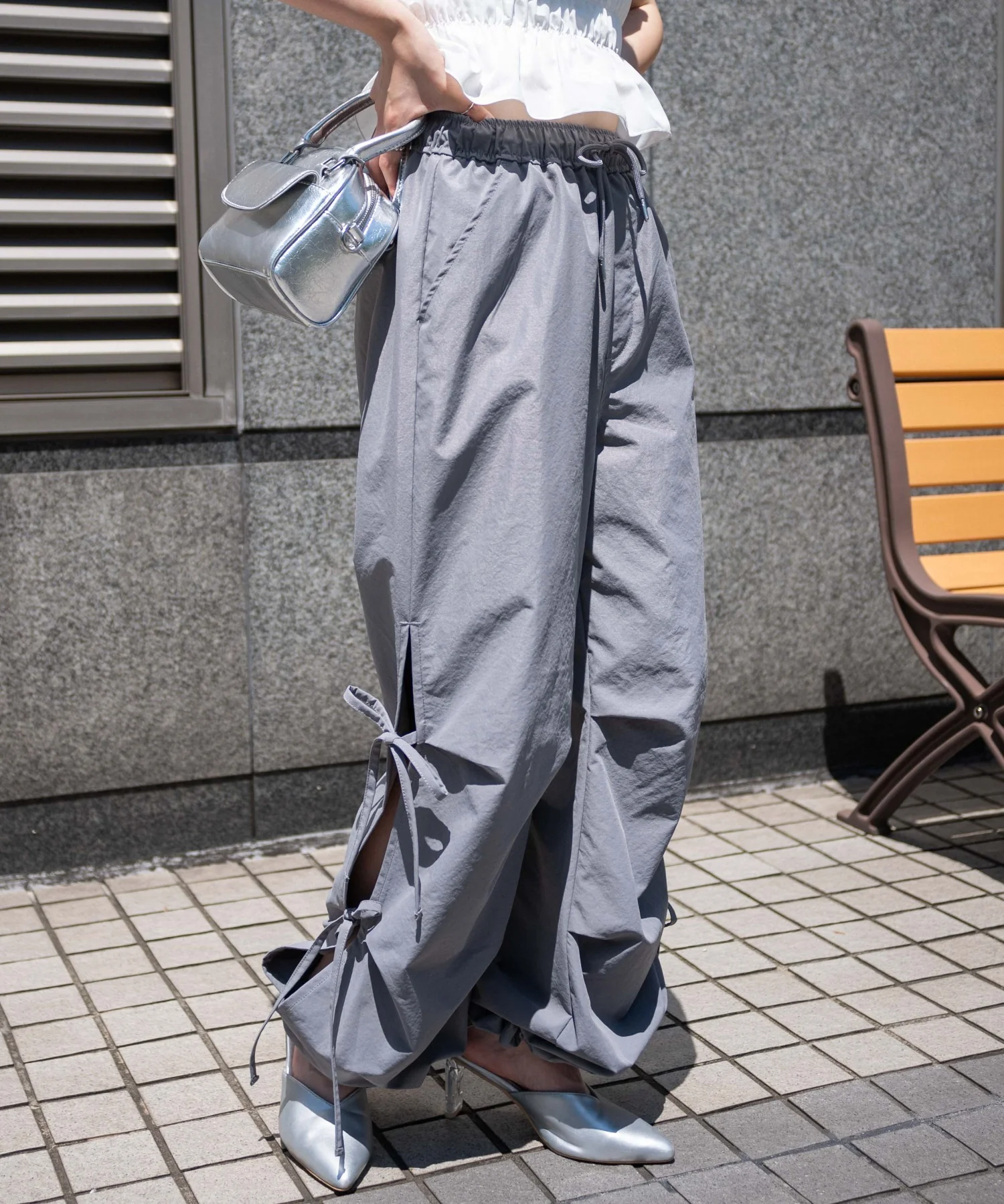 サイドリボンパラシュートパンツ - Image 5