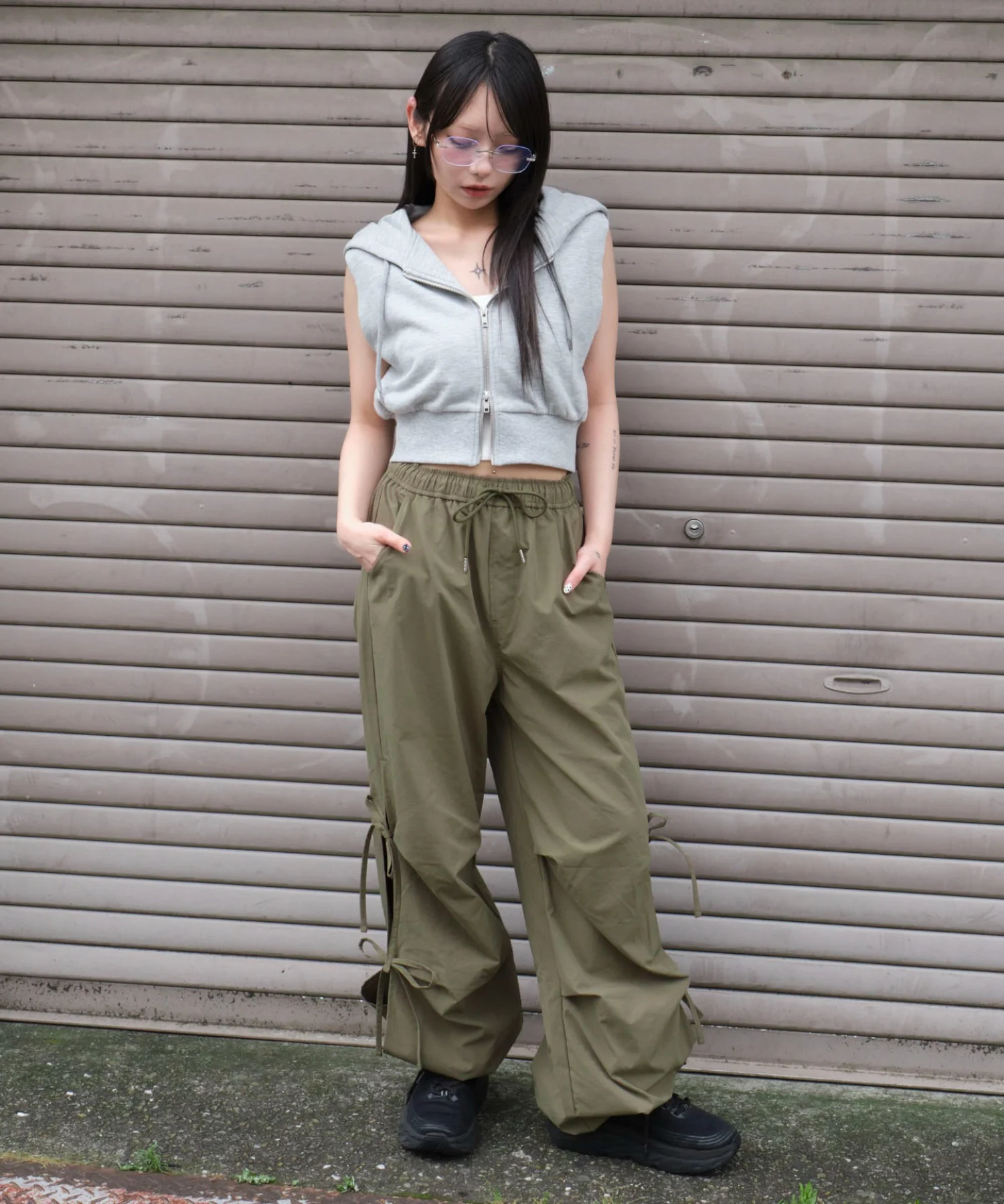 サイドリボンパラシュートパンツ - Image 6