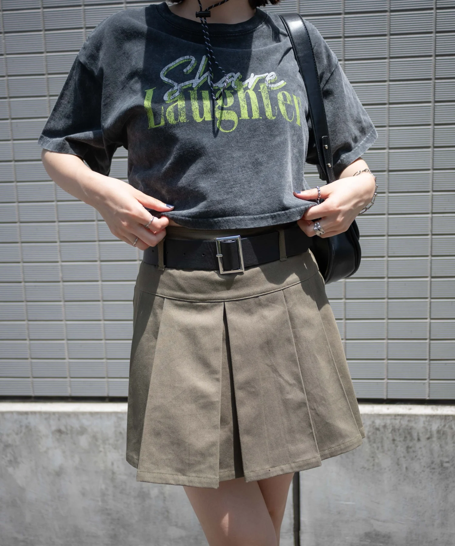 ベルト付チノプリーツスカパン - Image 2