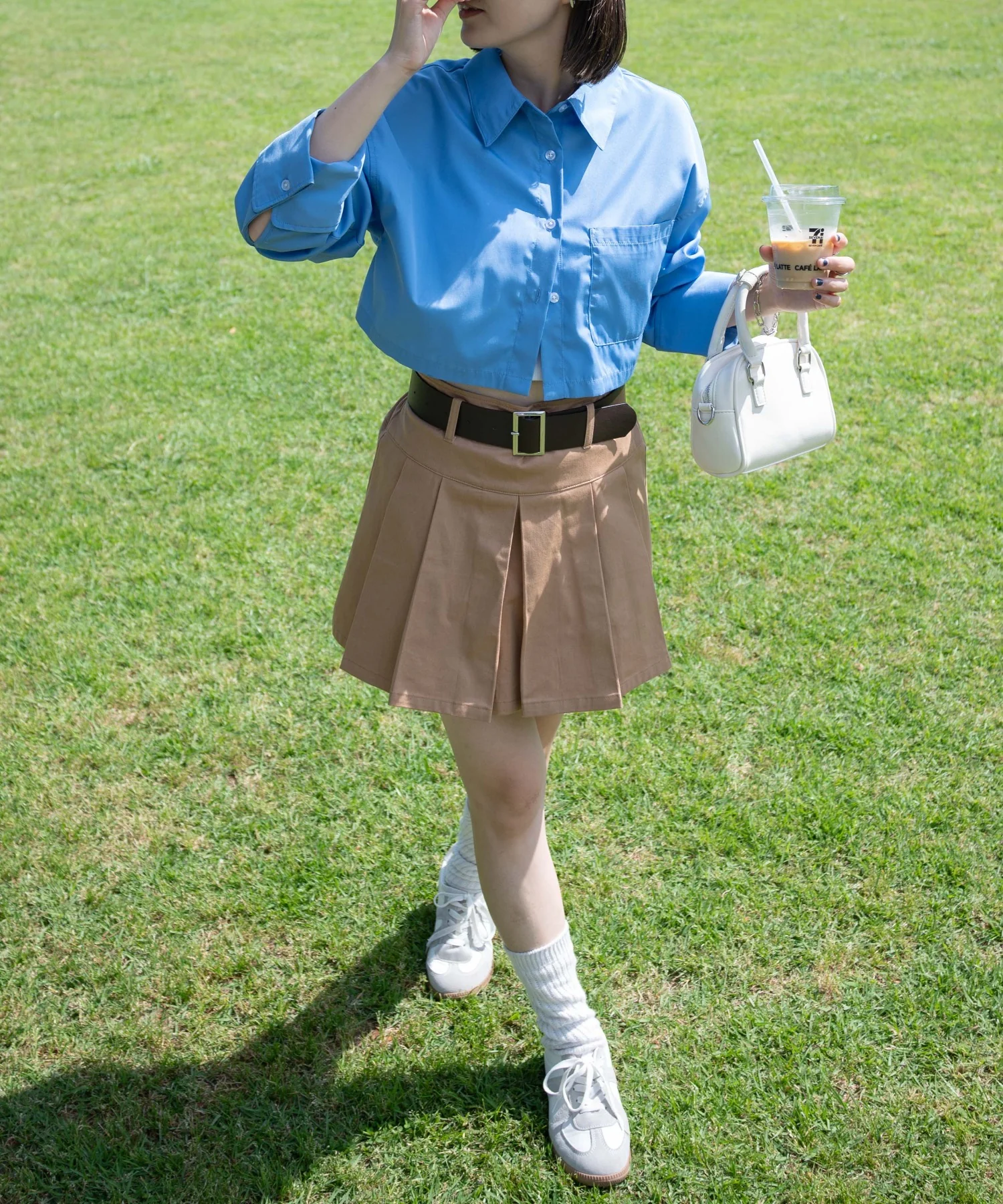 ベルト付チノプリーツスカパン - Image 3