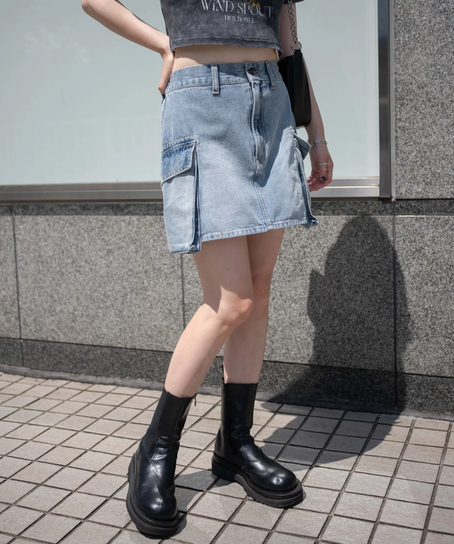 カーゴポケットデニムミニスカート - Image 5