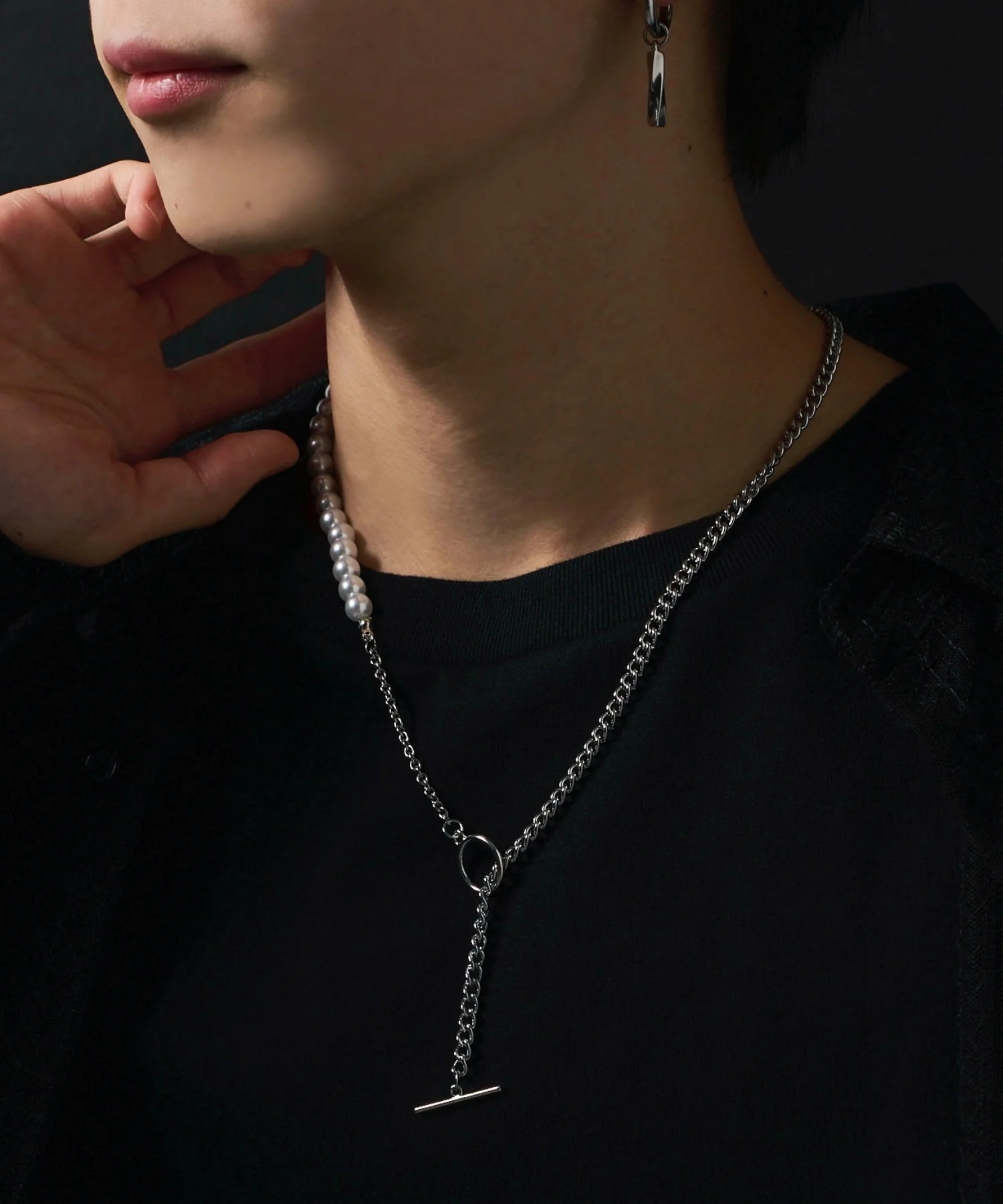 Mパールミックスチェーンネックレス - Image 7