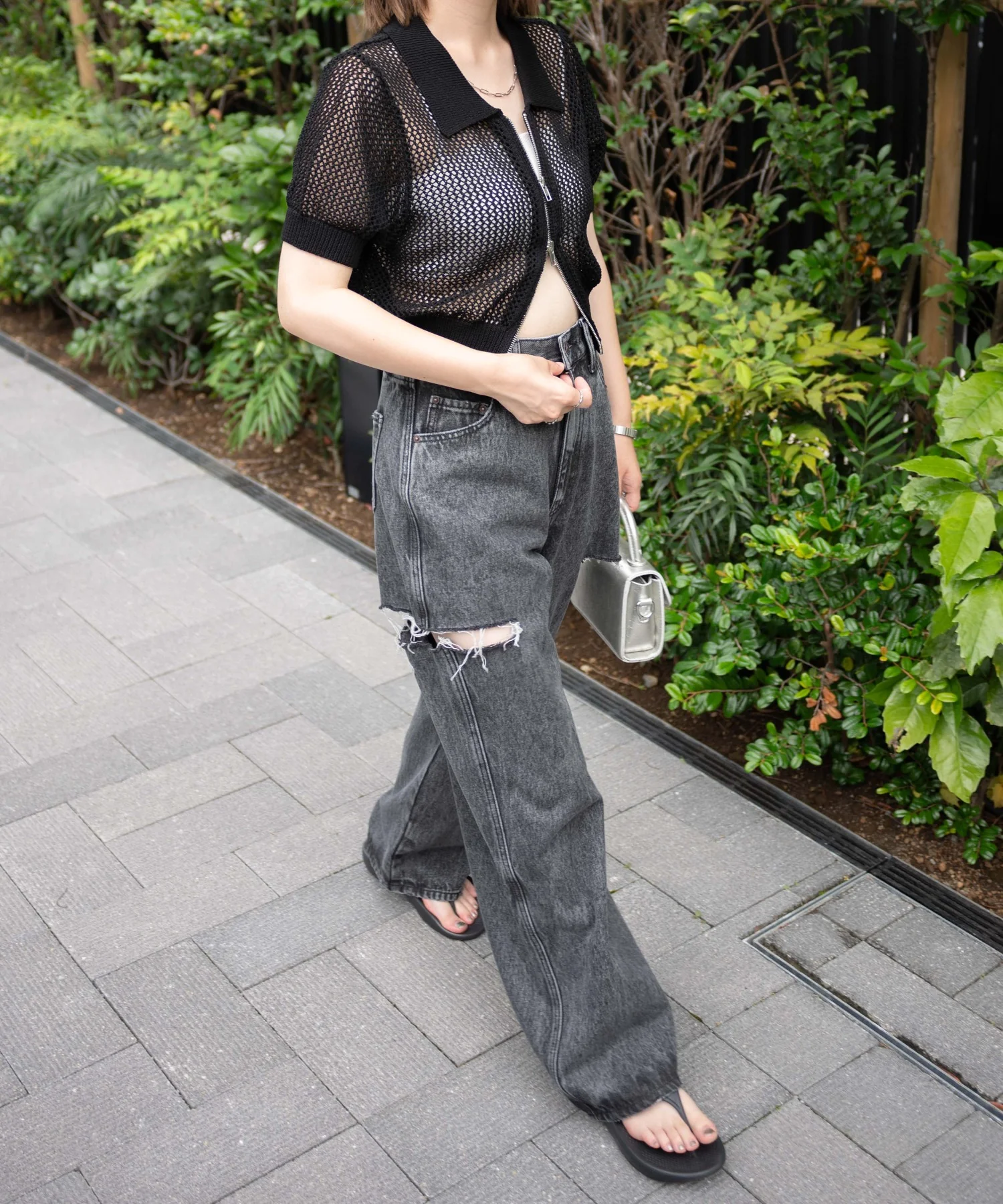 サイドスリットデニムストレートパンツ - Image 17
