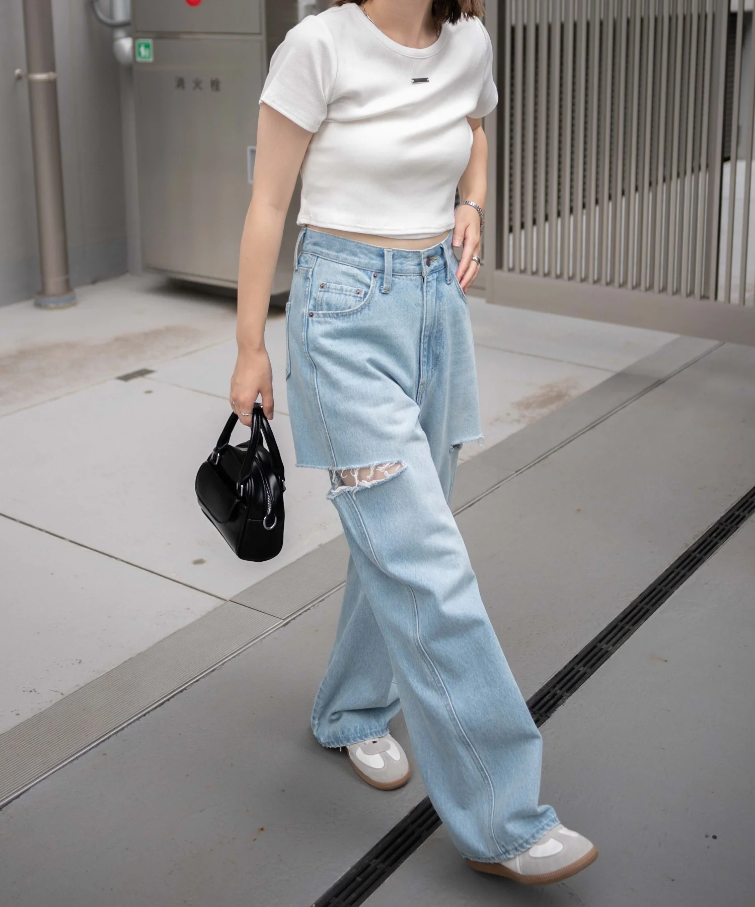 サイドスリットデニムストレートパンツ - Image 7