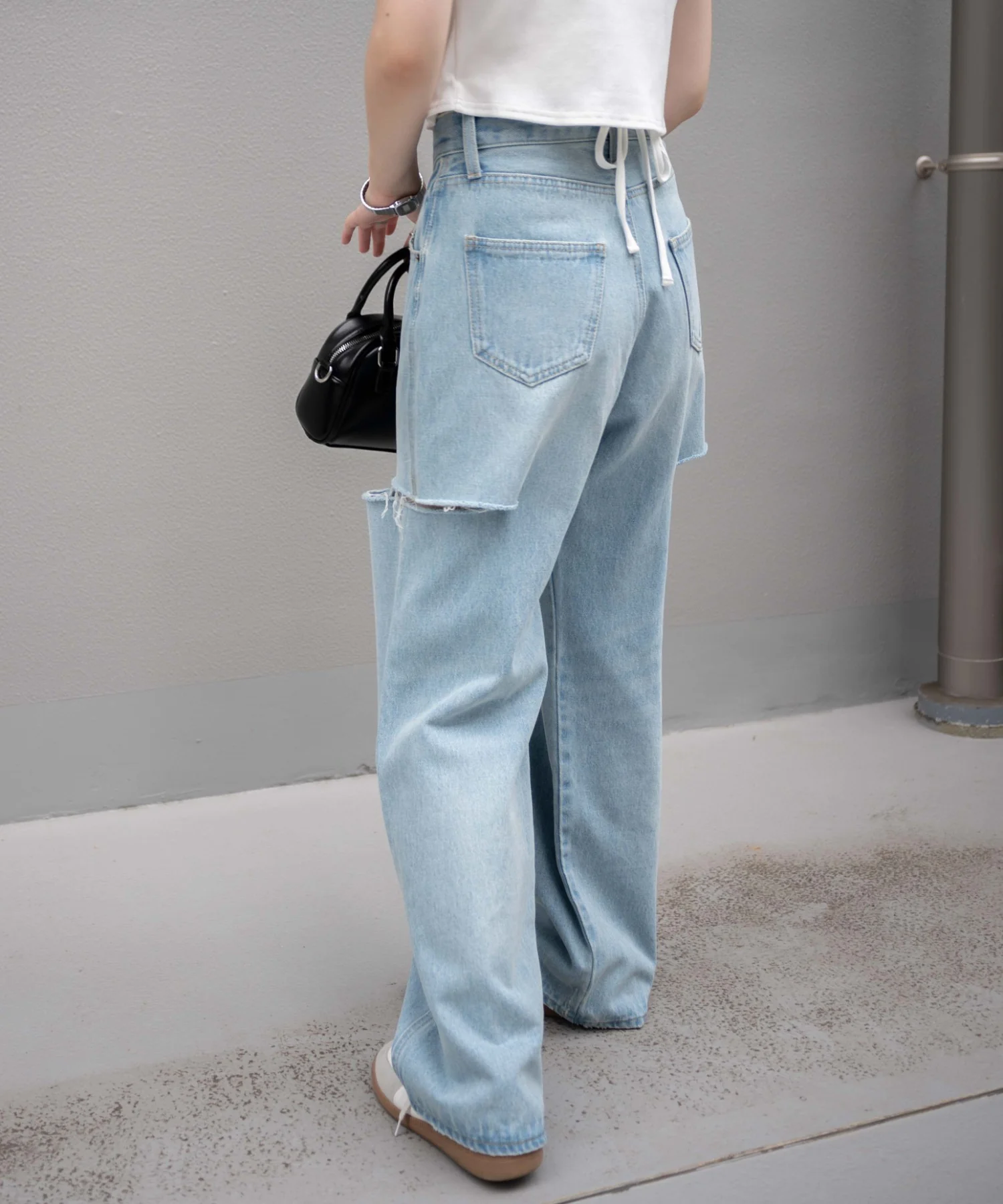 サイドスリットデニムストレートパンツ - Image 9