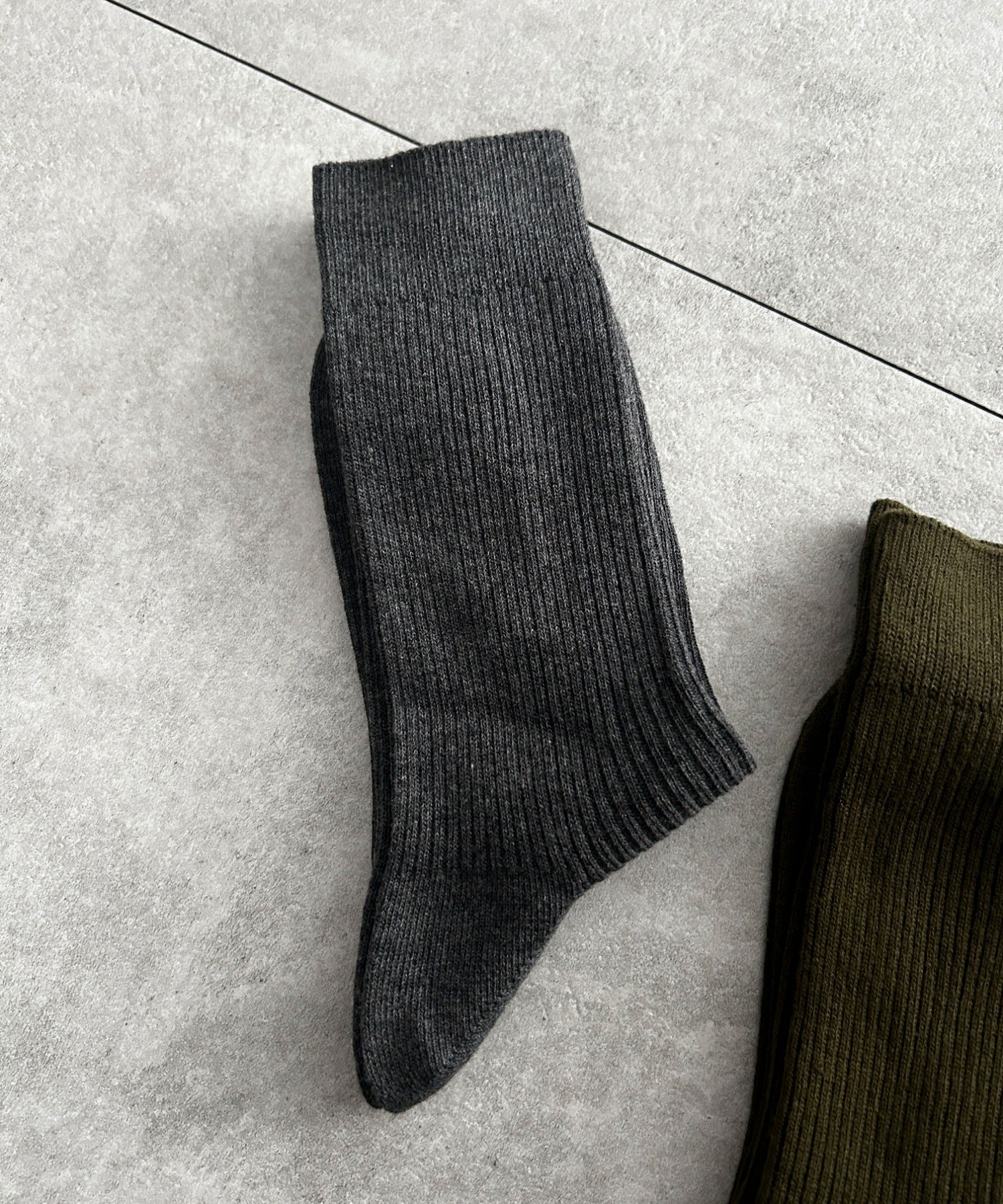 リブ無地ソックス(R)(25-27cm) - Image 5
