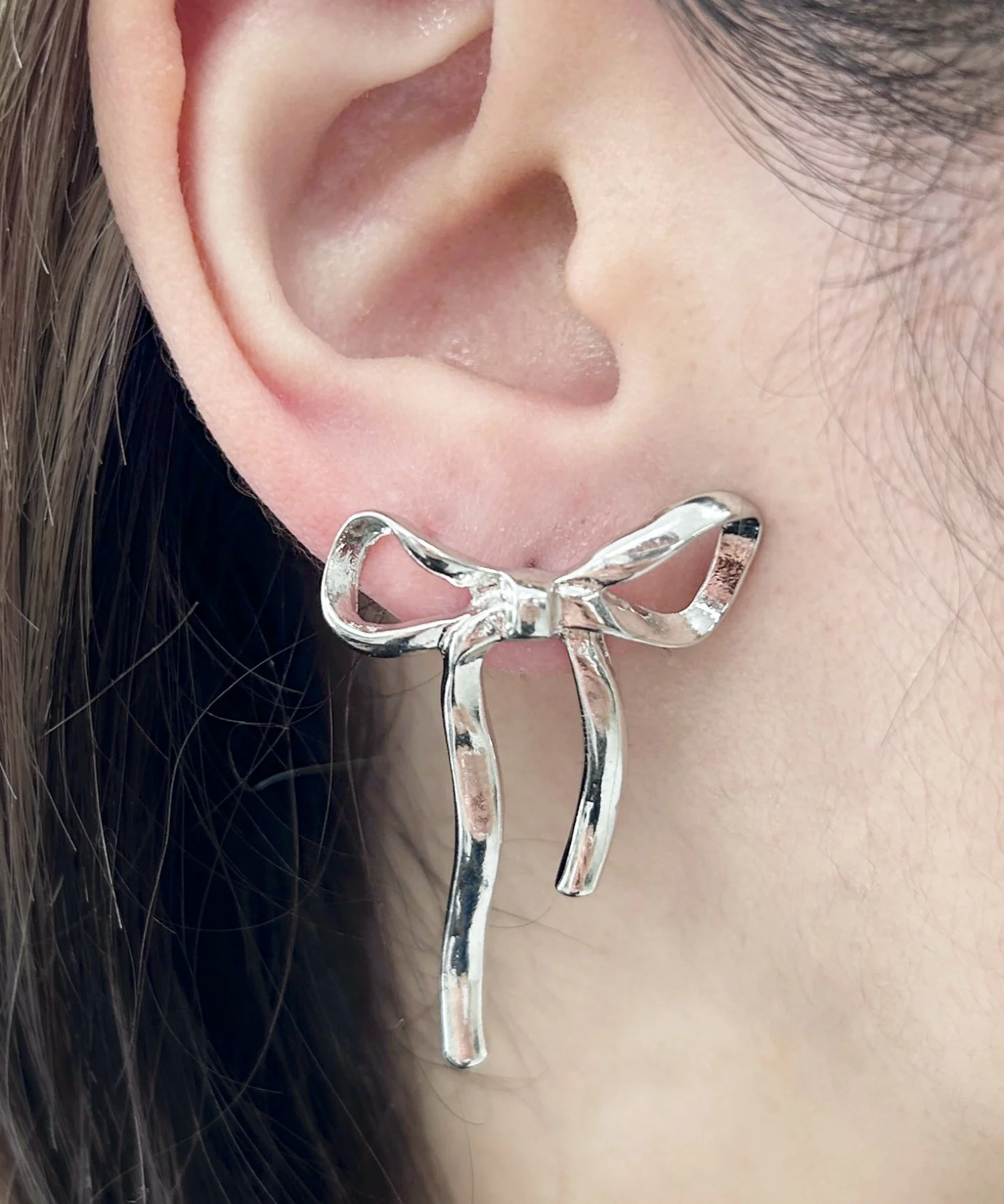 Lメタルリボンピアス - Image 4