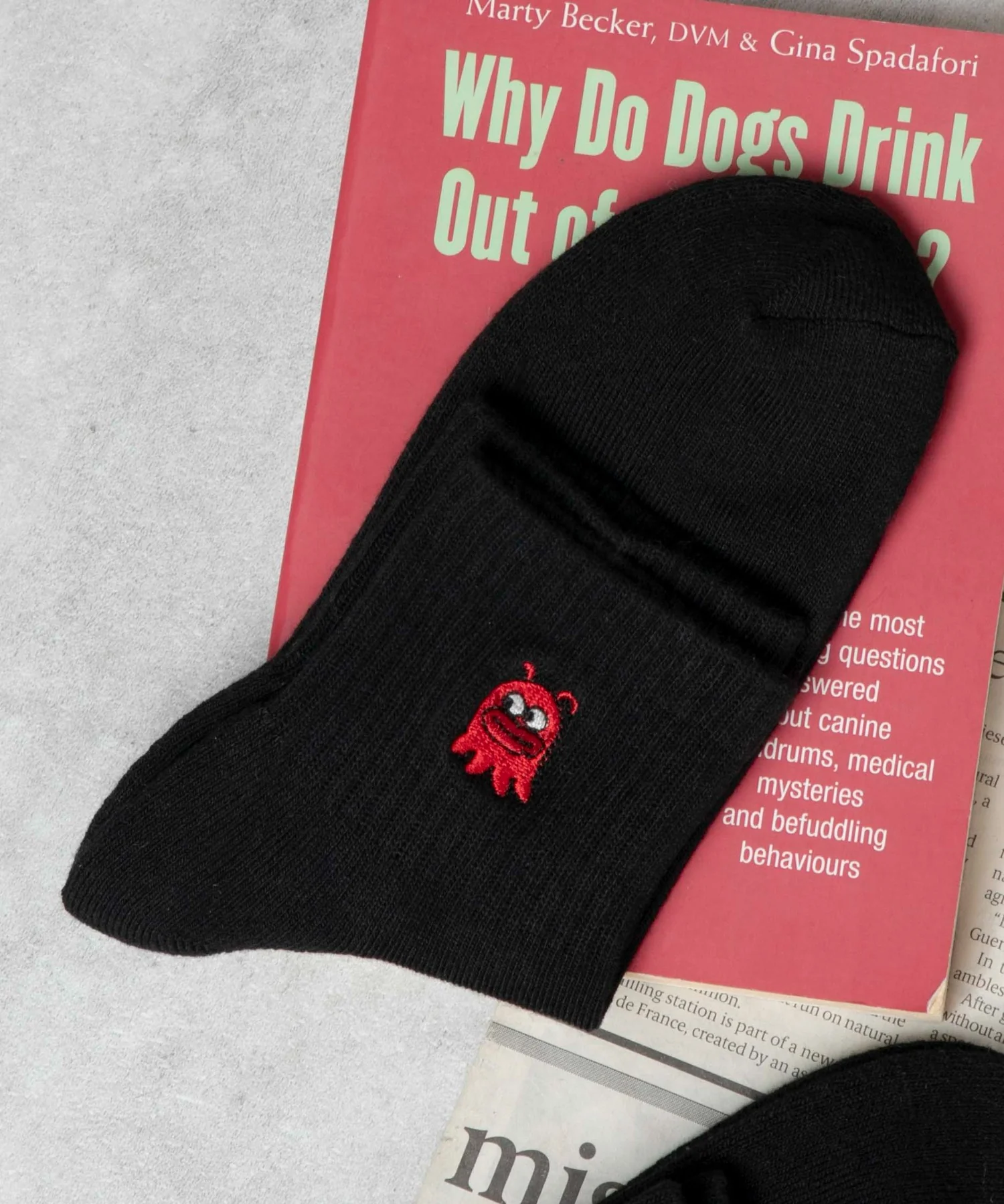 アニマル刺繍アンクル底パイルソックス(23-25cm) - Image 13