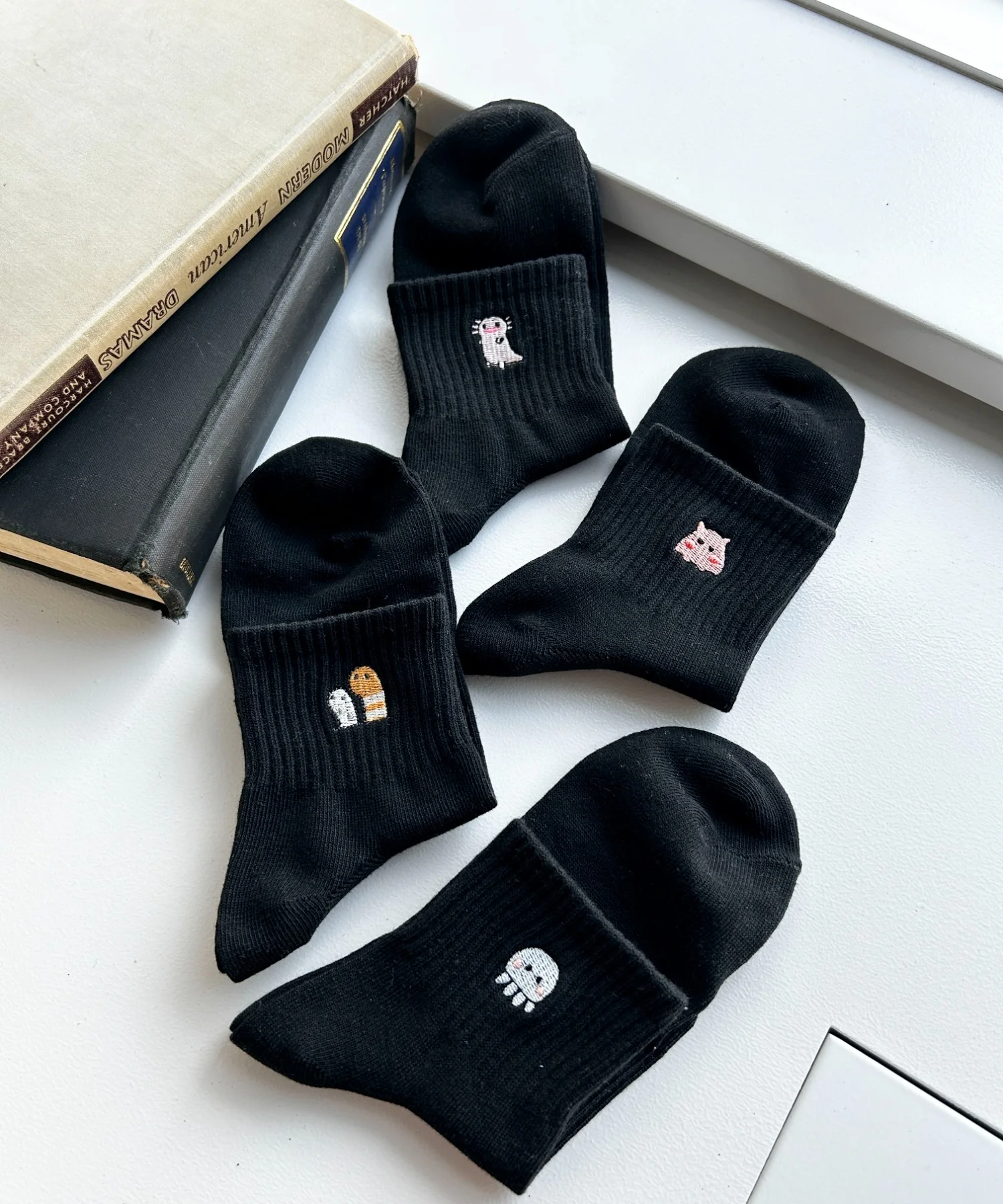 アニマル刺繍アンクル底パイルソックス(23-25cm) - Image 22