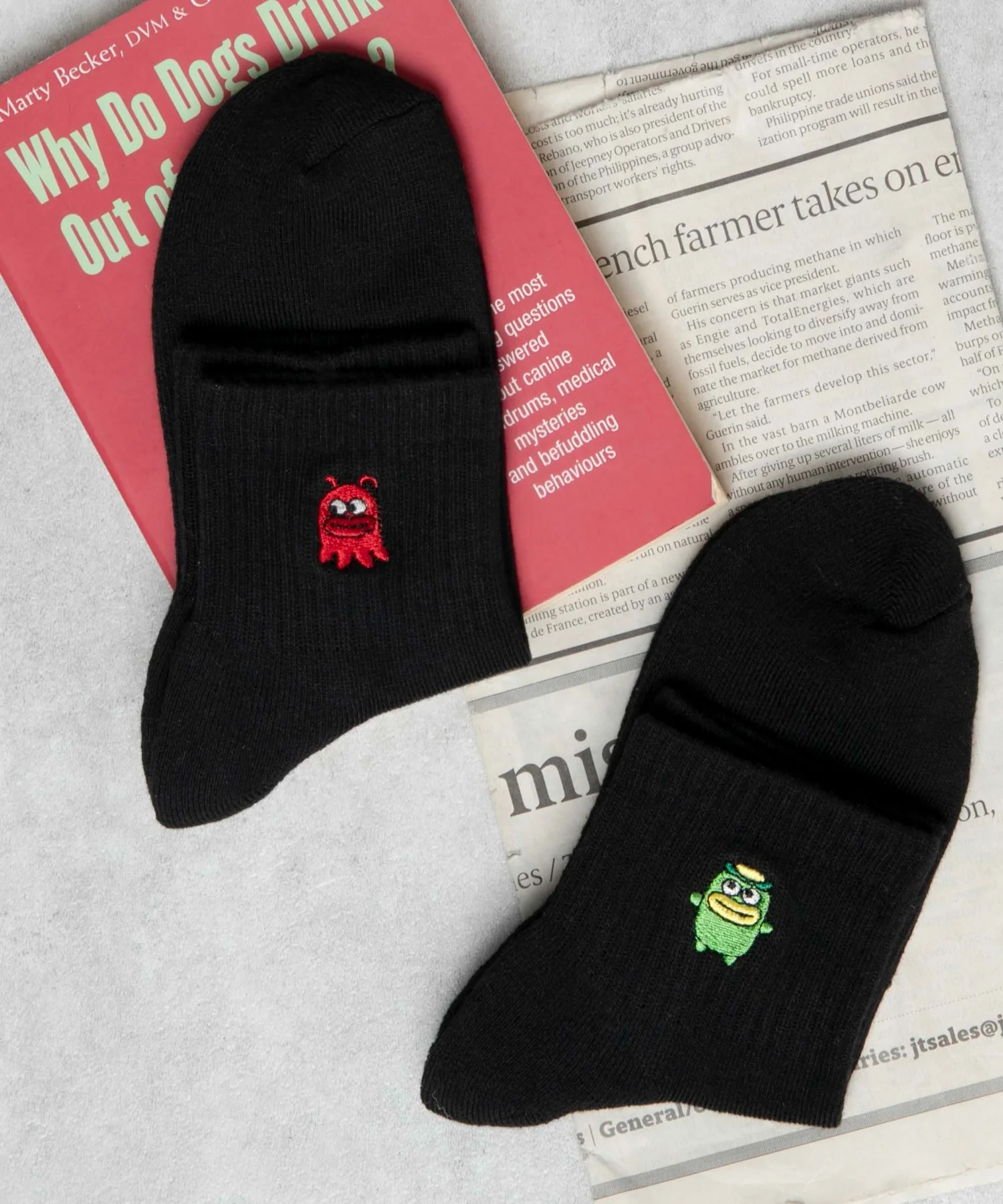 アニマル刺繍アンクル底パイルソックス(23-25cm) - Image 24