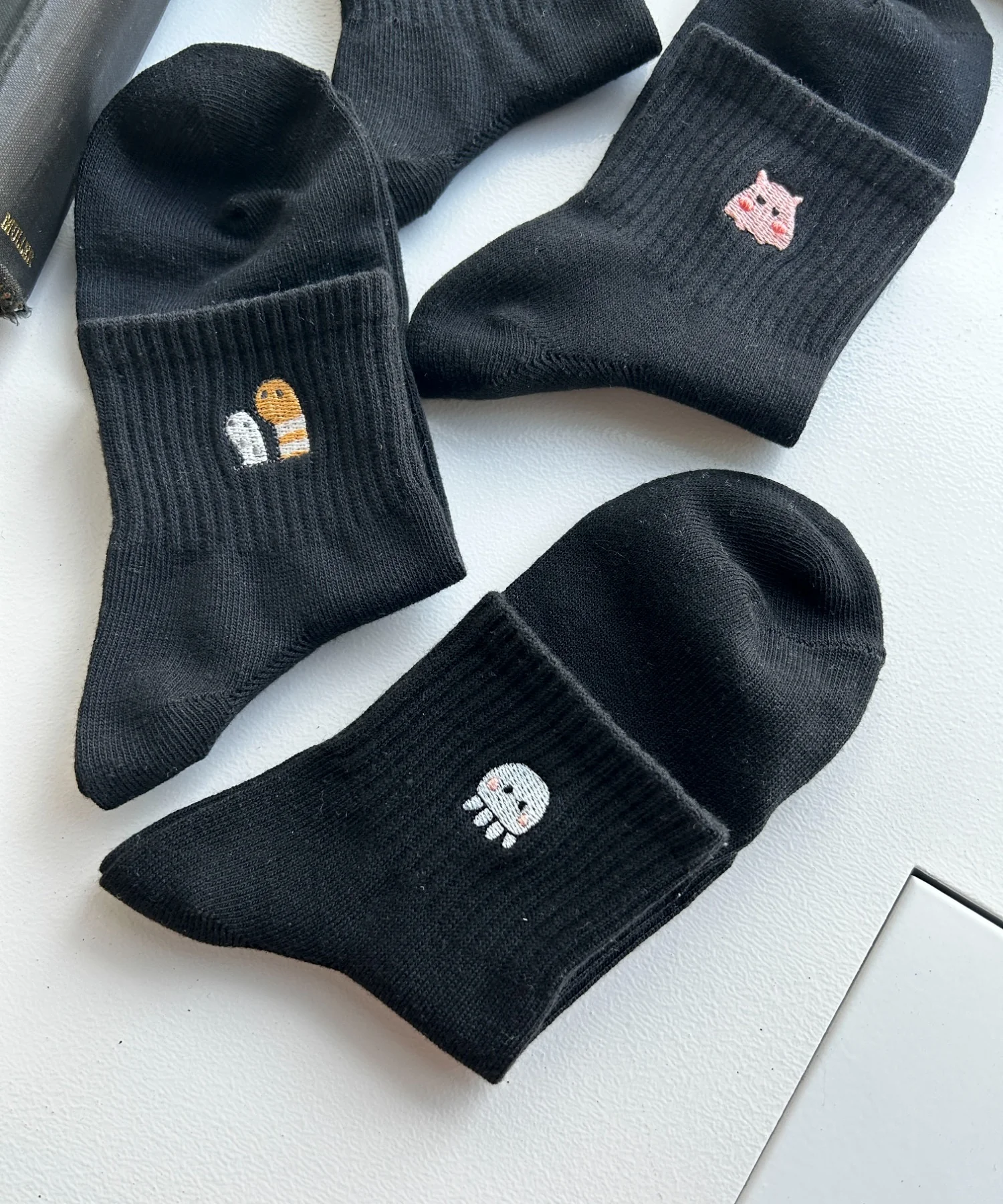 アニマル刺繍アンクル底パイルソックス(23-25cm) - Image 7