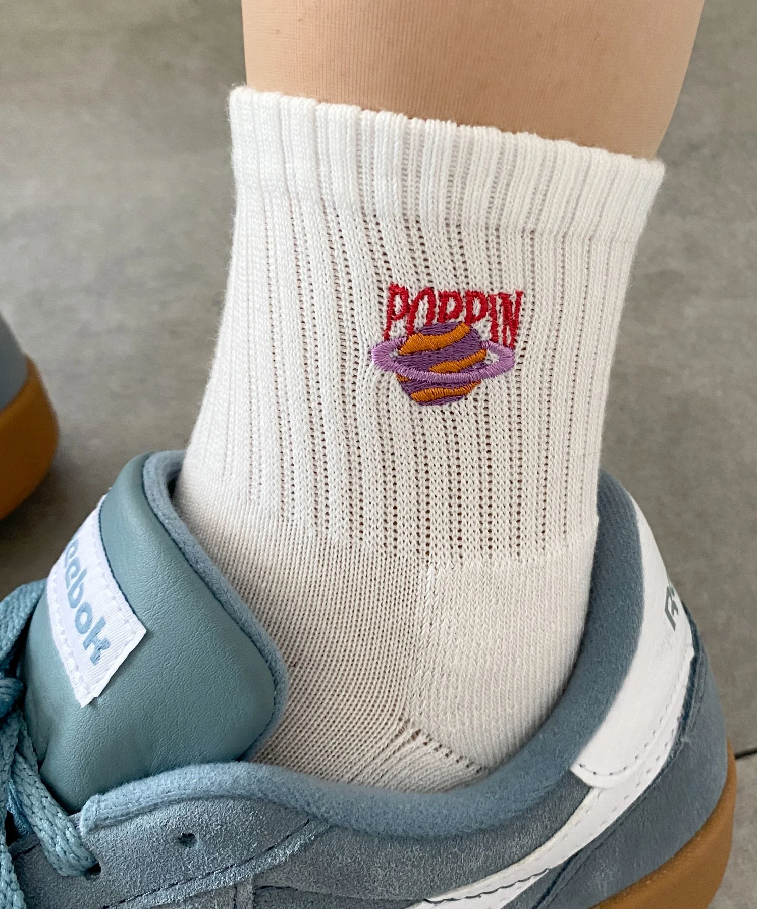 モチーフ刺繍アンクル底パイルソックス(23-25cm) - Image 8