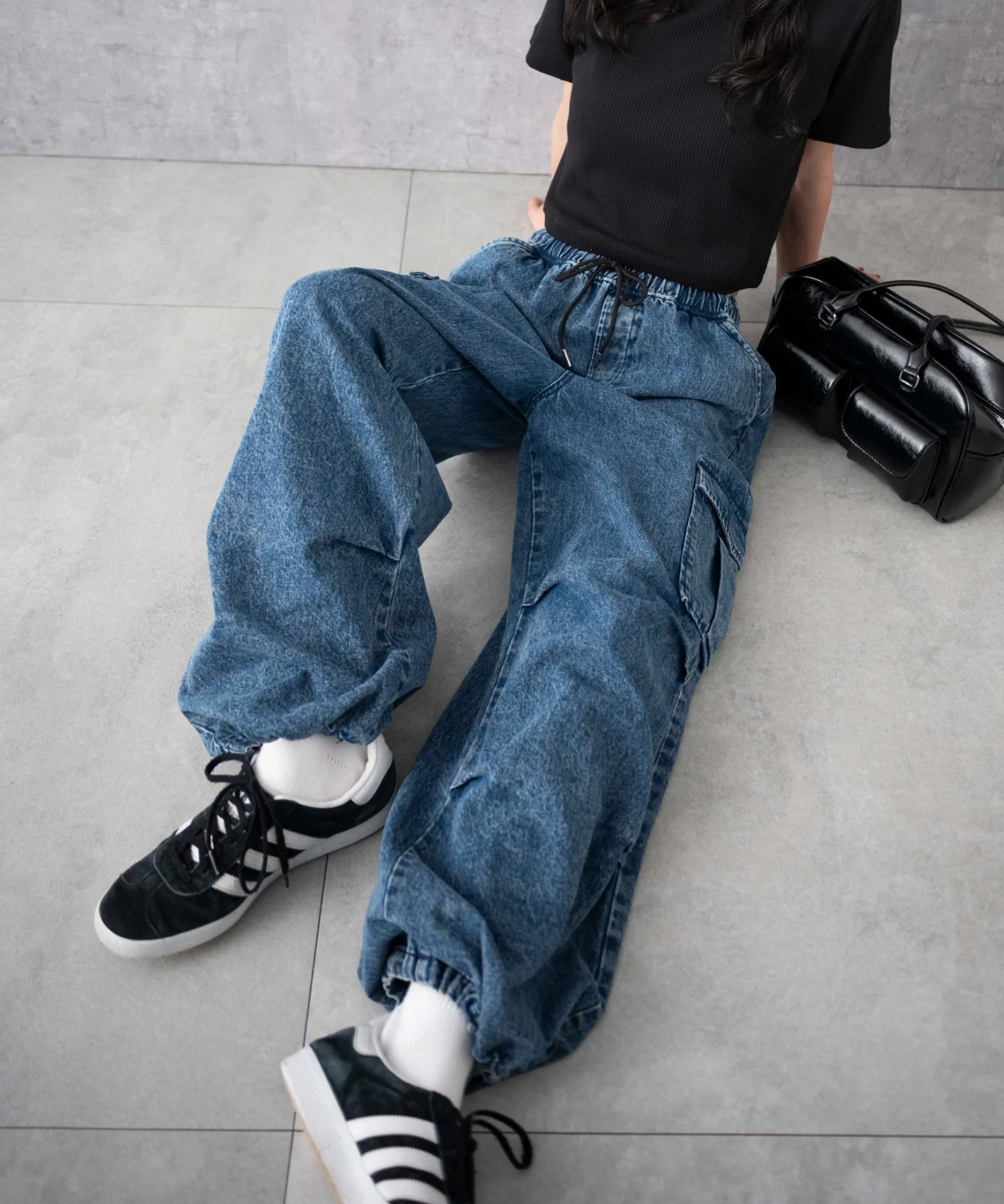 デニムパラシュートカーゴパンツ - Image 25