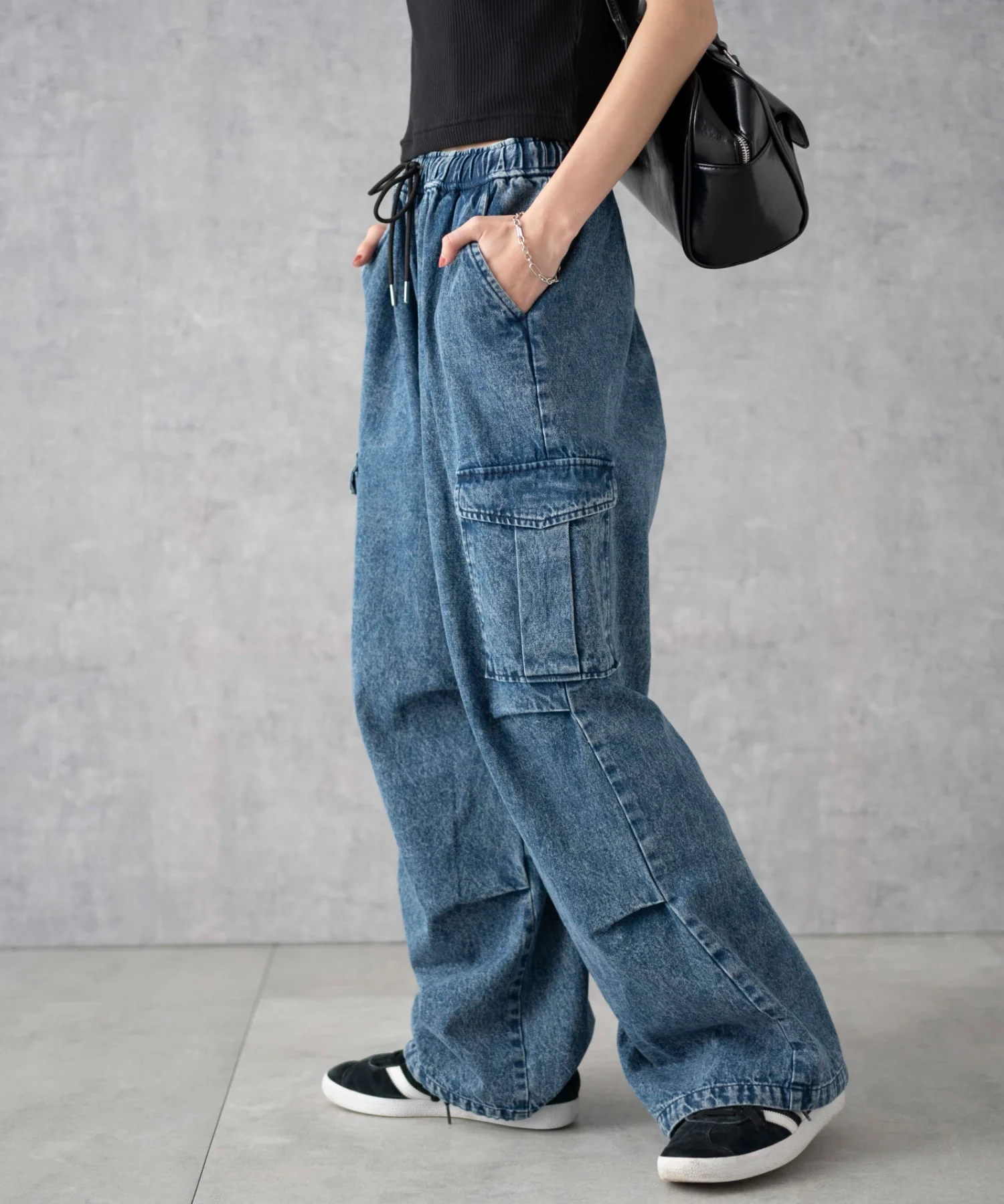 デニムパラシュートカーゴパンツ - Image 26