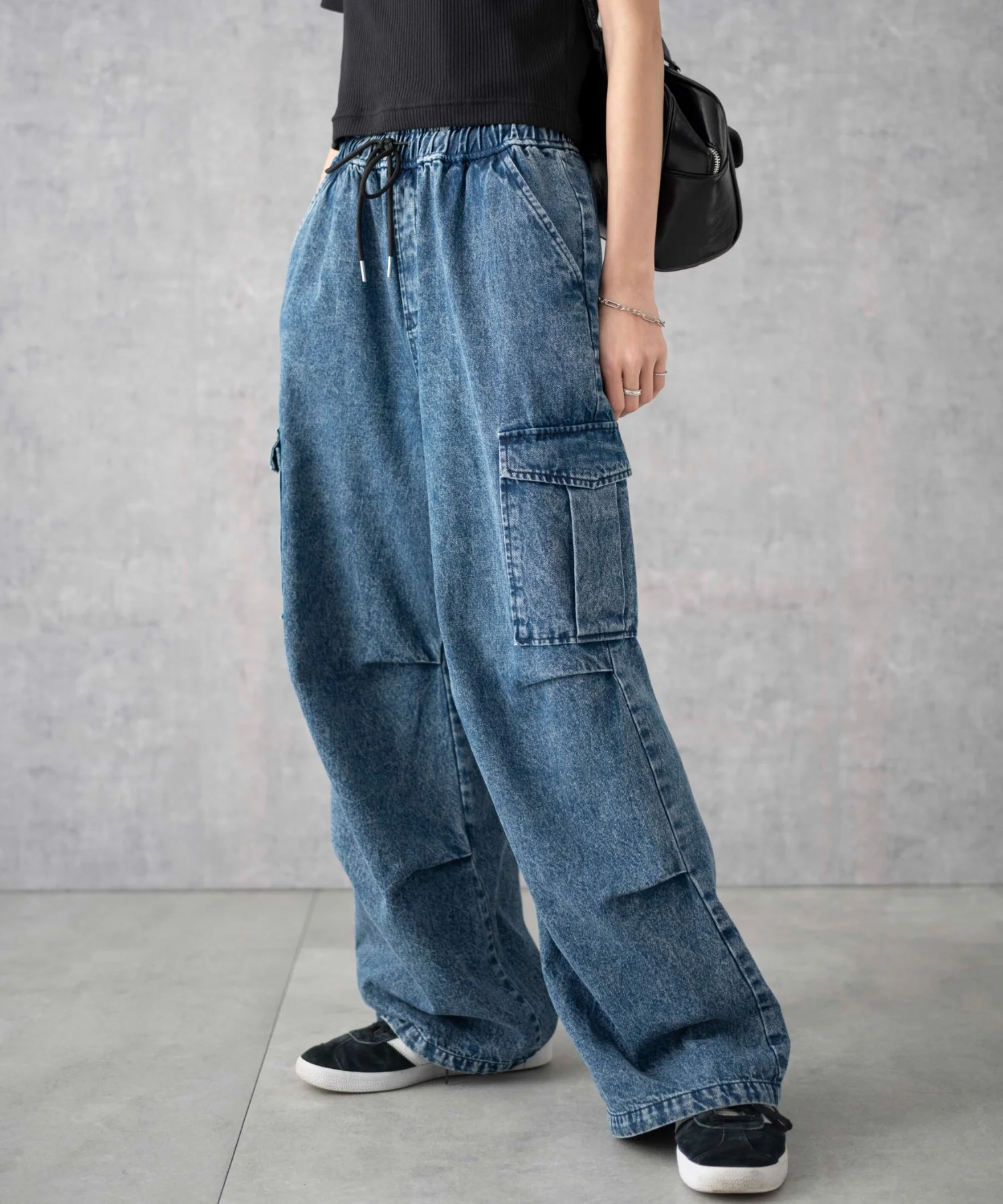 デニムパラシュートカーゴパンツ - Image 4