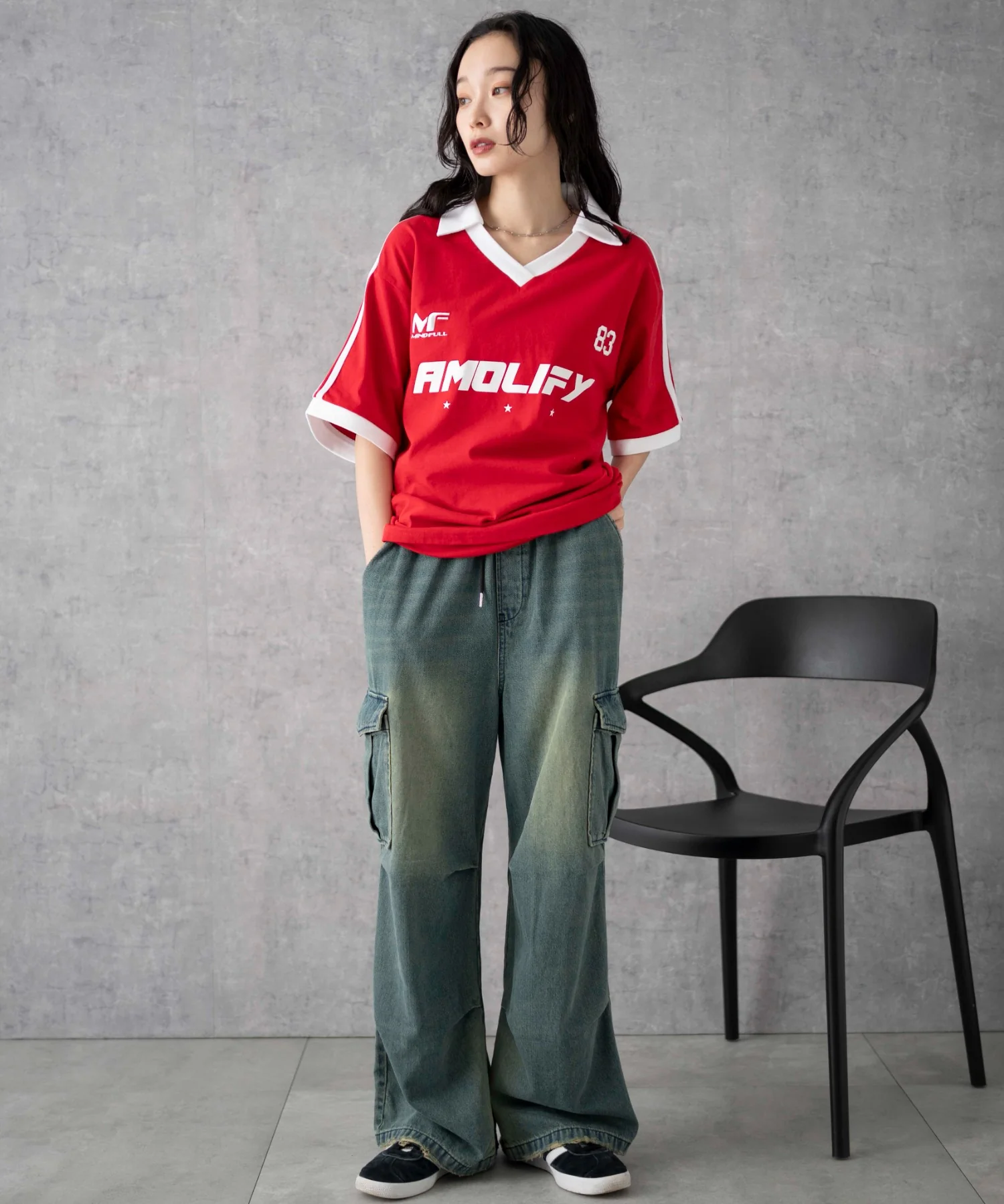 デニムパラシュートカーゴパンツ - Image 7