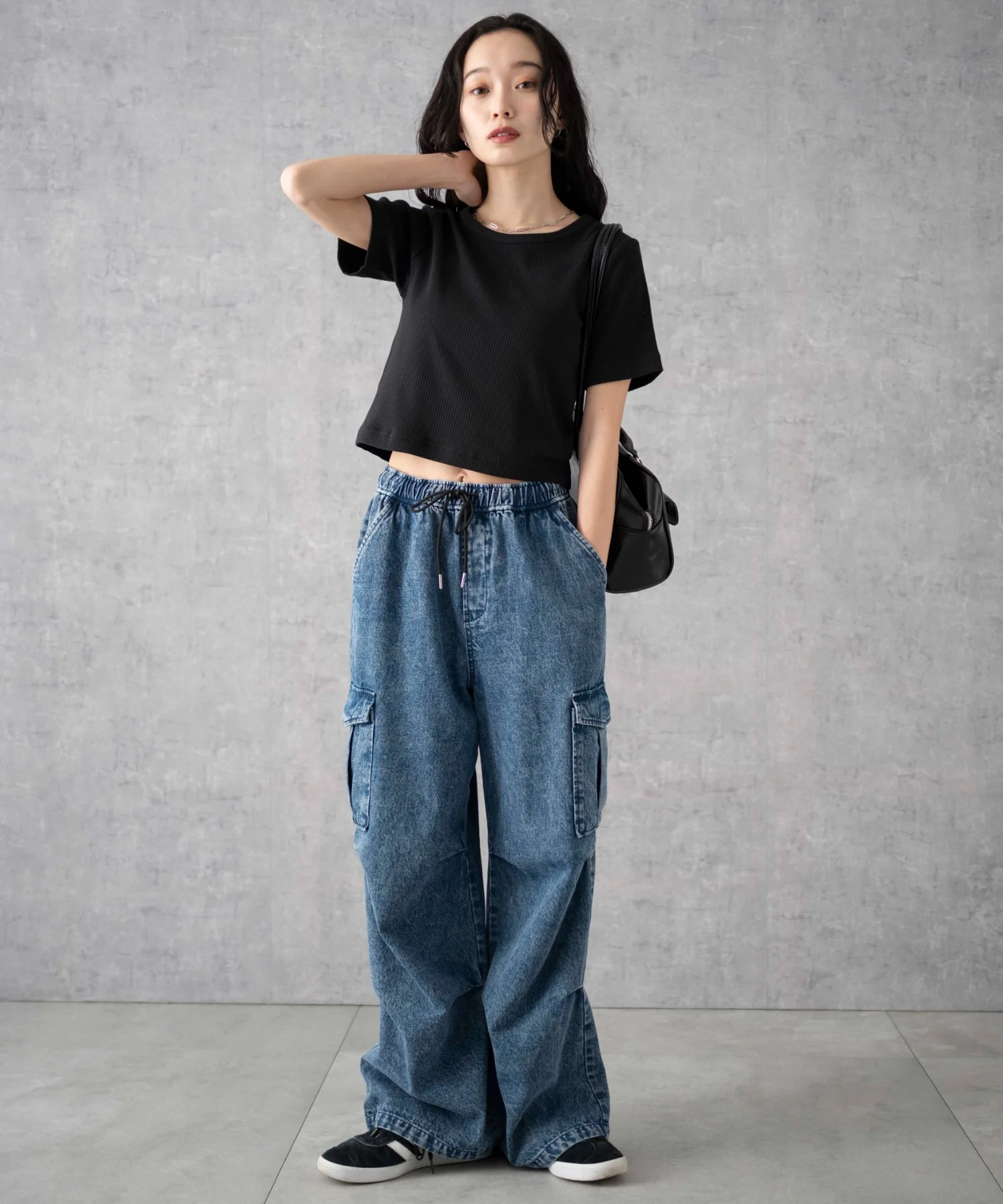 デニムパラシュートカーゴパンツ - Image 8